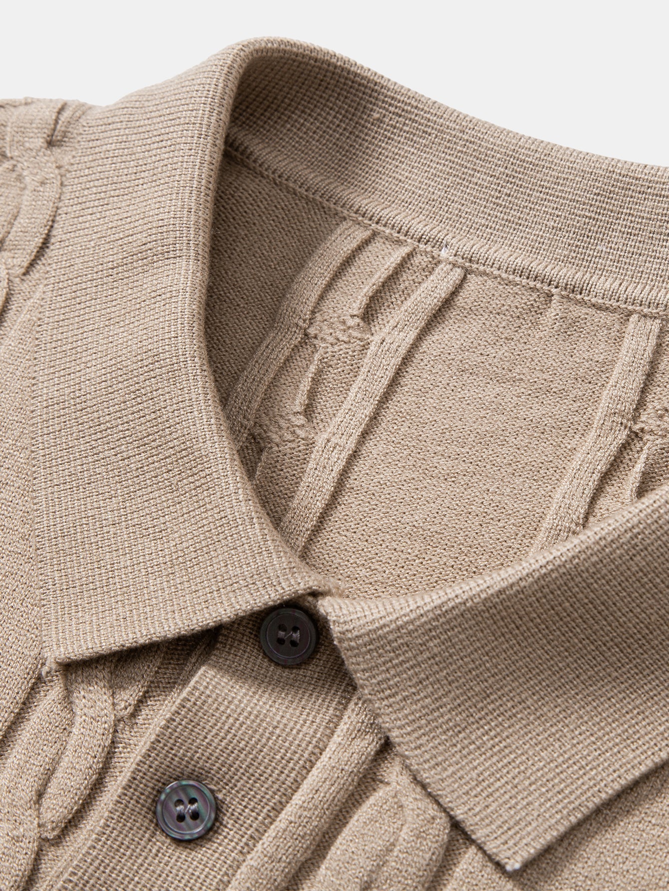 AikenĀ® | Long Sleeve Twist Knit Polo Shirt - Image 3