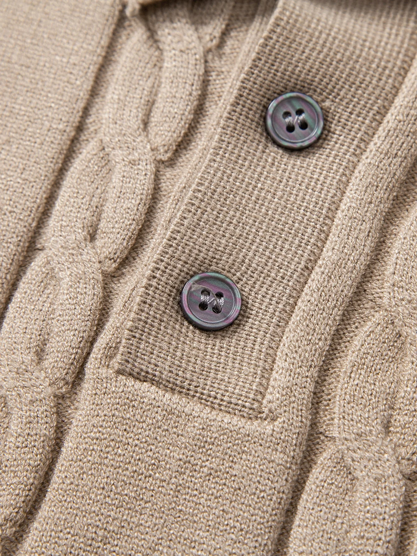 AikenĀ® | Long Sleeve Twist Knit Polo Shirt - Image 4
