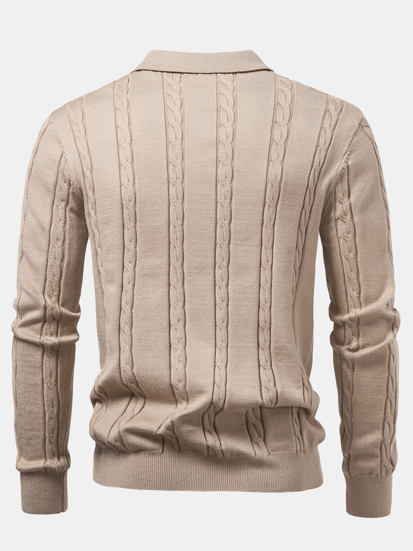AikenĀ® | Long Sleeve Twist Knit Polo Shirt - Image 8