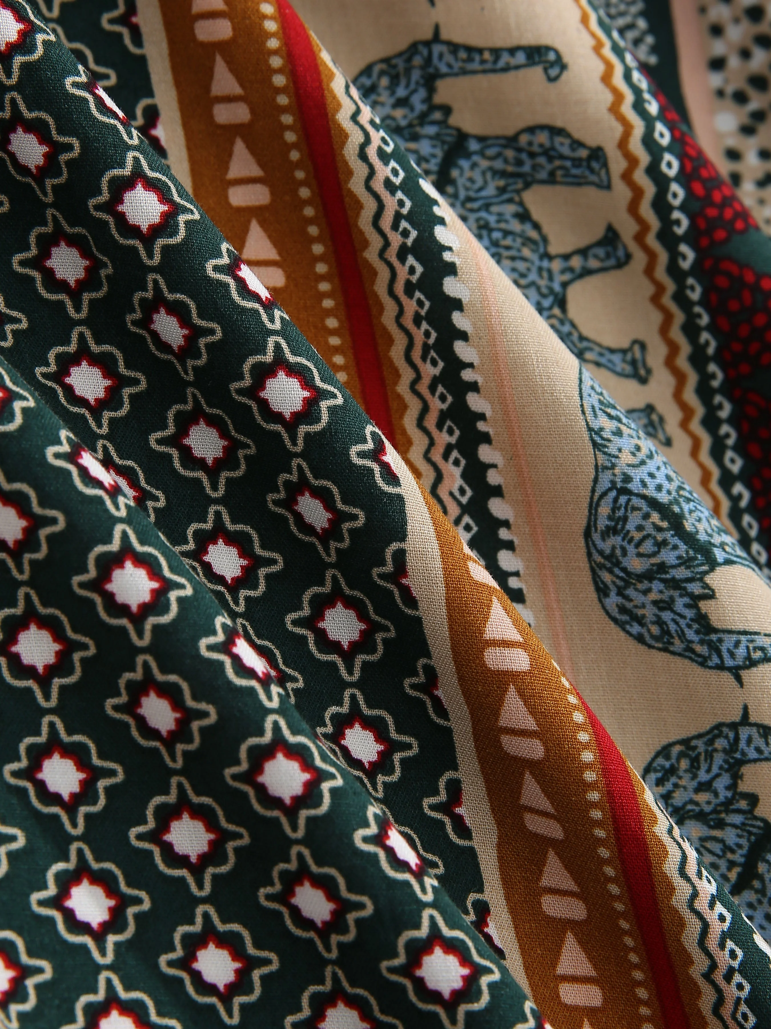 Ailill® | Elephant Geometric Print Shirt - Image 3