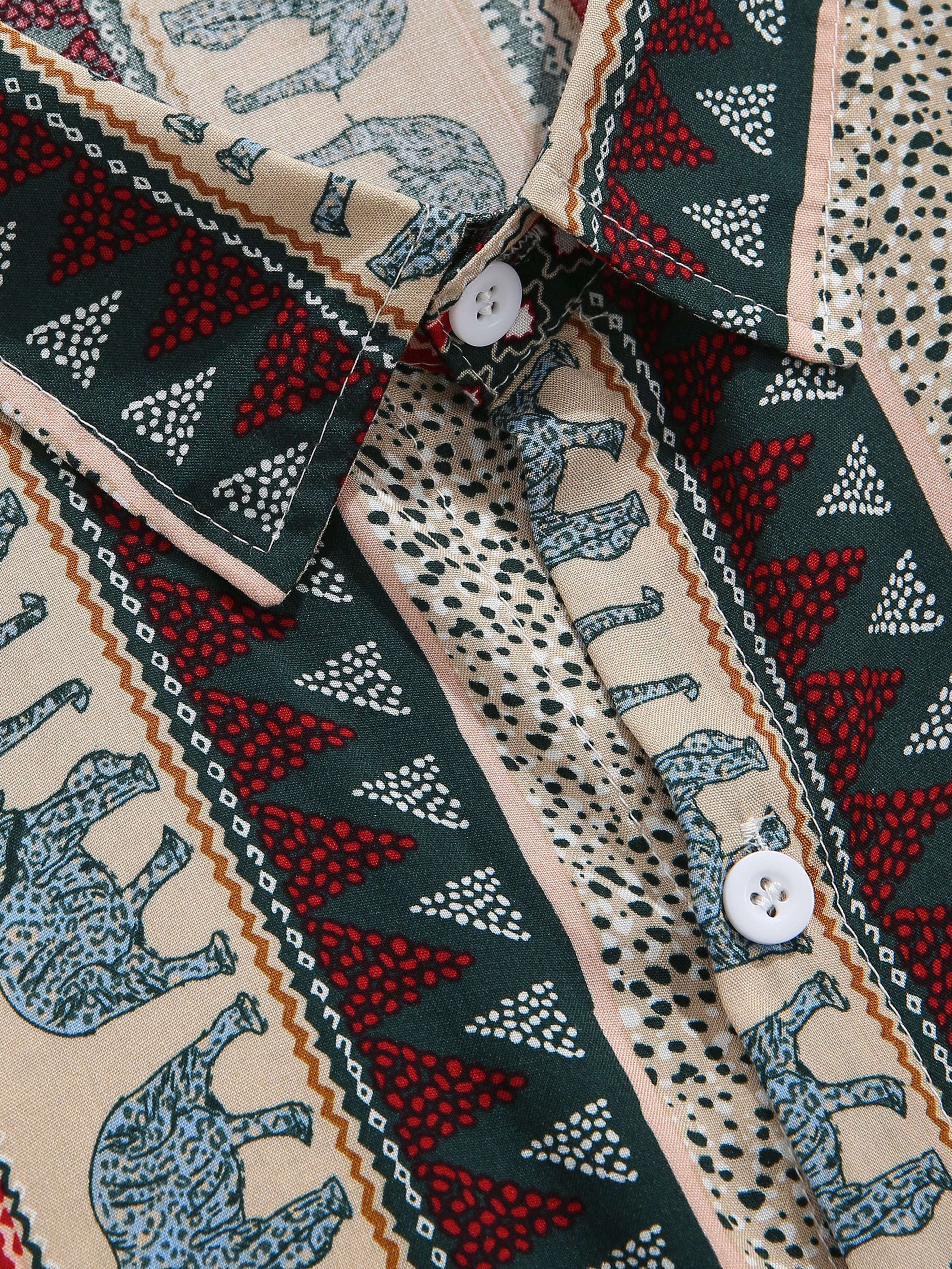Ailill® | Elephant Geometric Print Shirt - Image 4