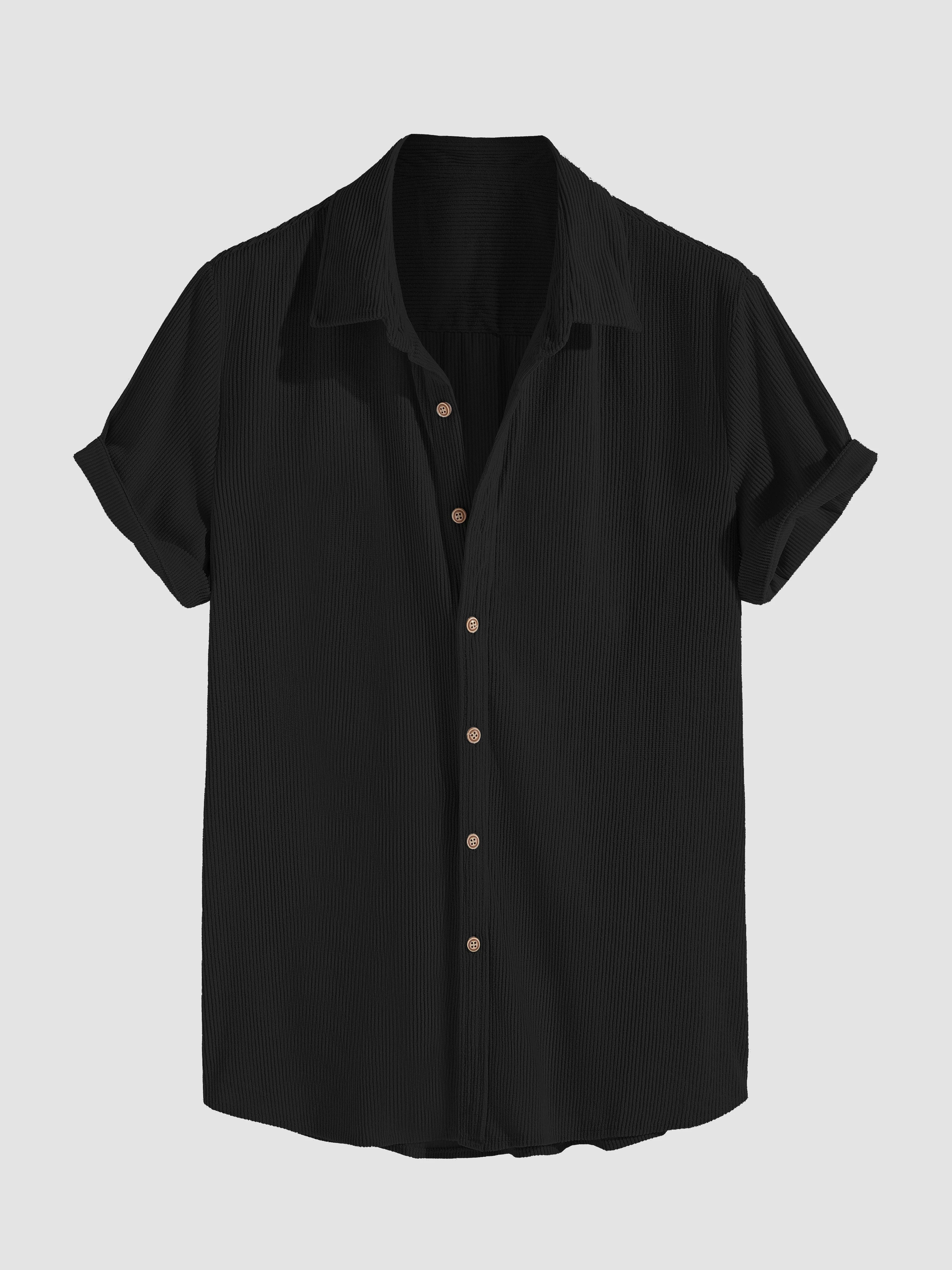 Aimeric® | Corduroy Button Up Short Sleeved Shirt - Image 2