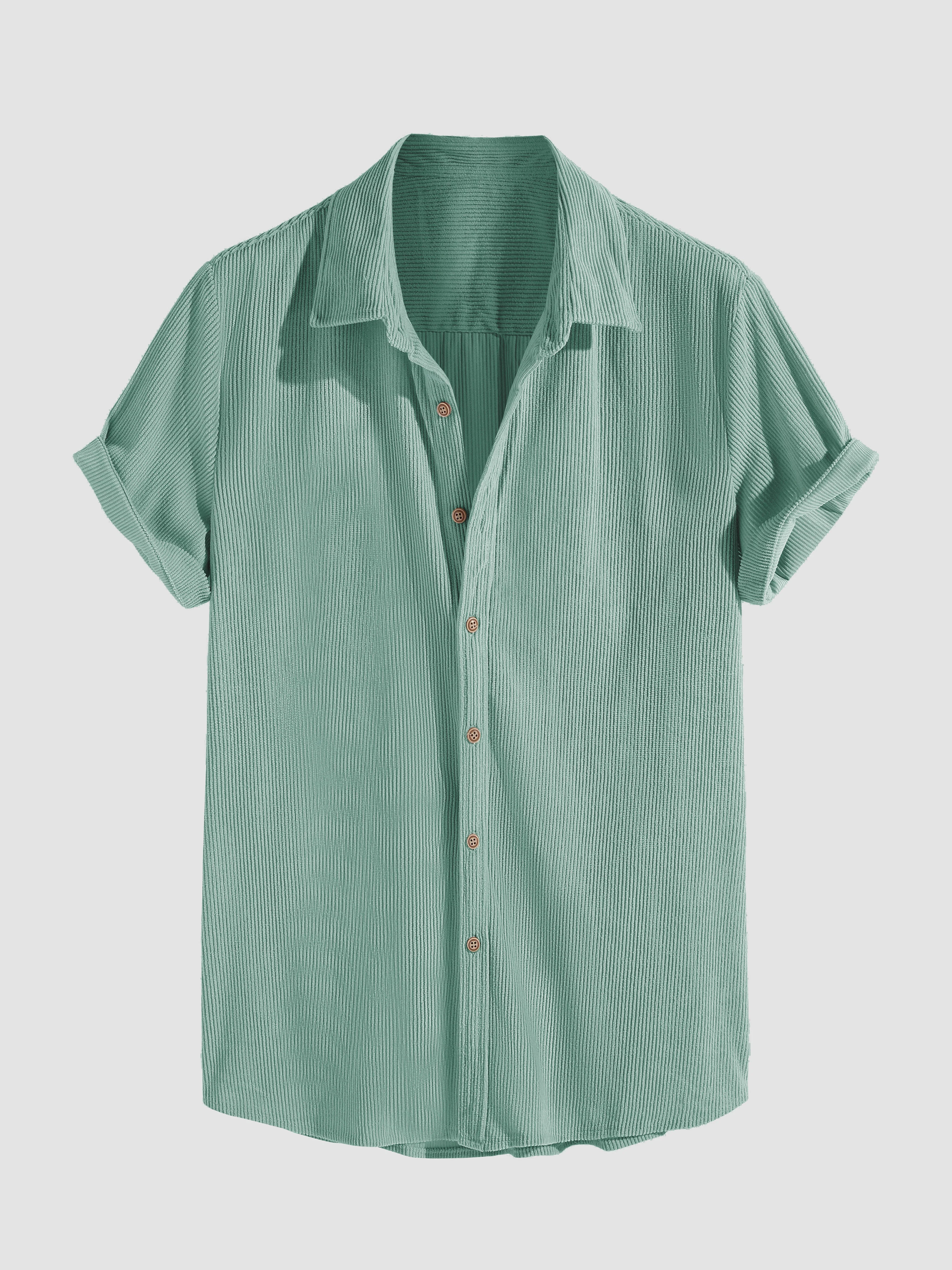 Aimeric® | Corduroy Button Up Short Sleeved Shirt - Image 3