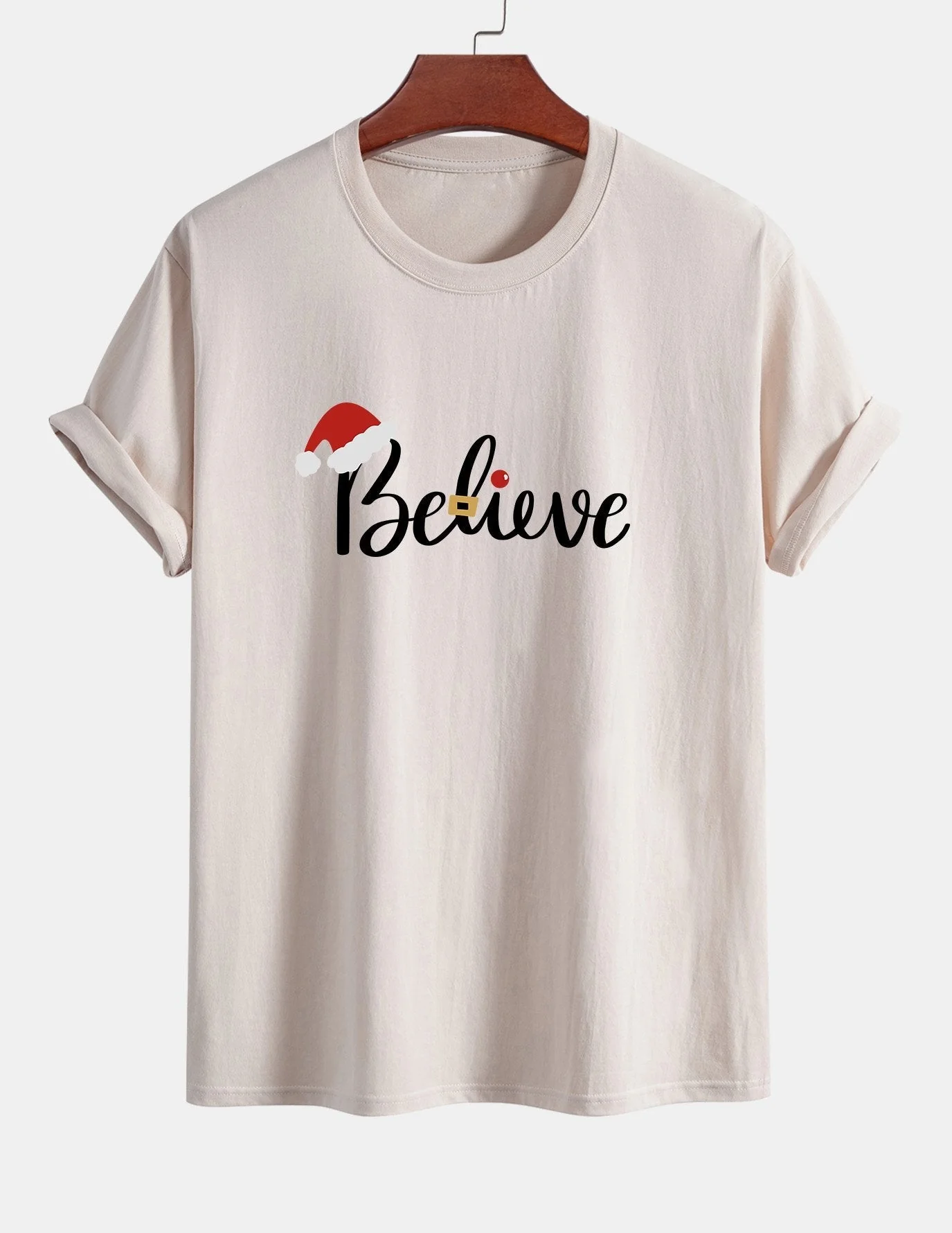 Aitor® | Christmas Believe Print Cotton T-Shirt - Image 10
