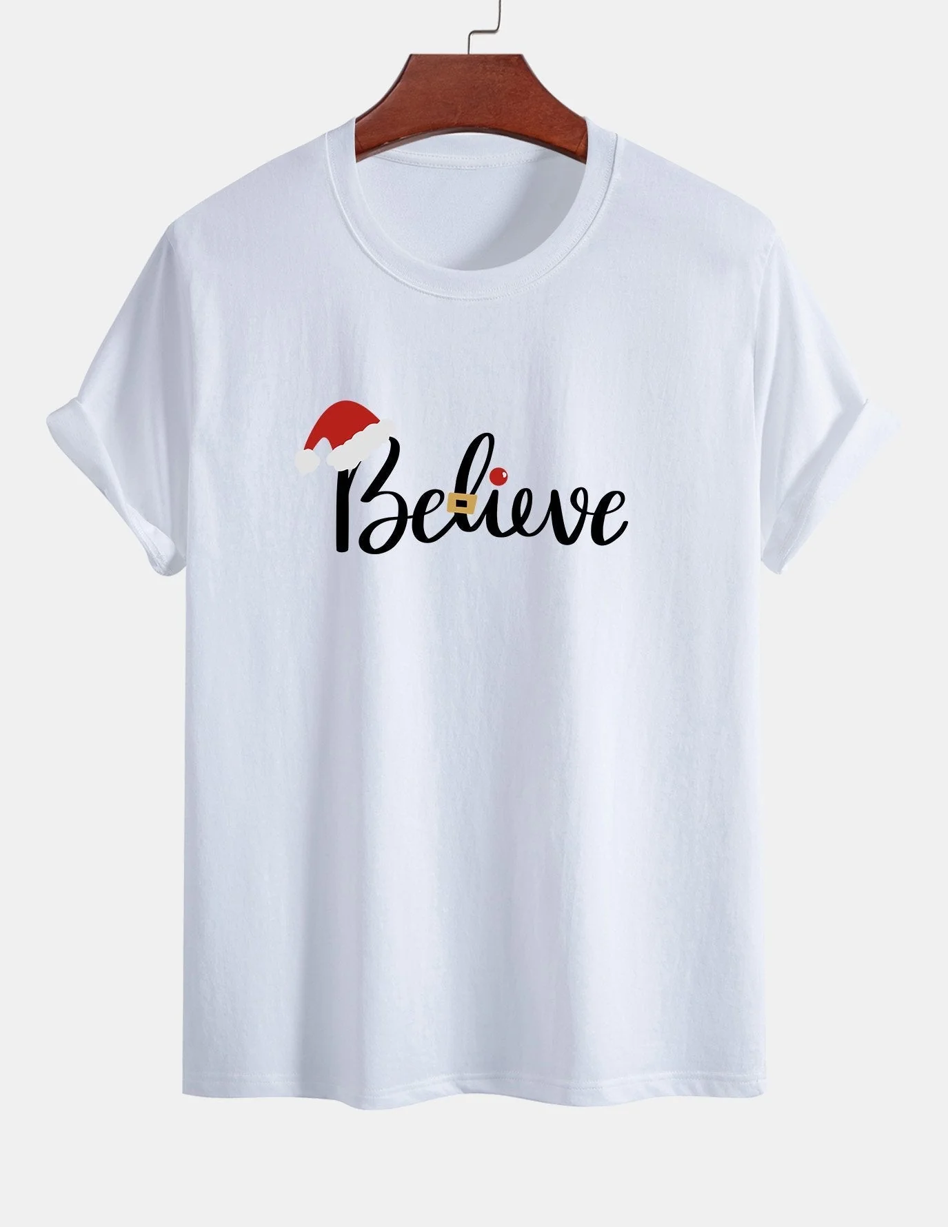 Aitor® | Christmas Believe Print Cotton T-Shirt - Image 11