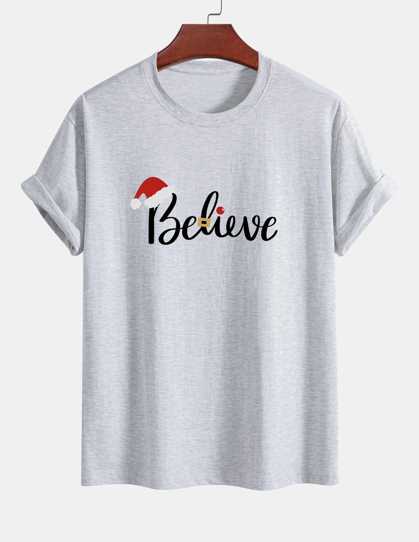 Aitor® | Christmas Believe Print Cotton T-Shirt - Image 13