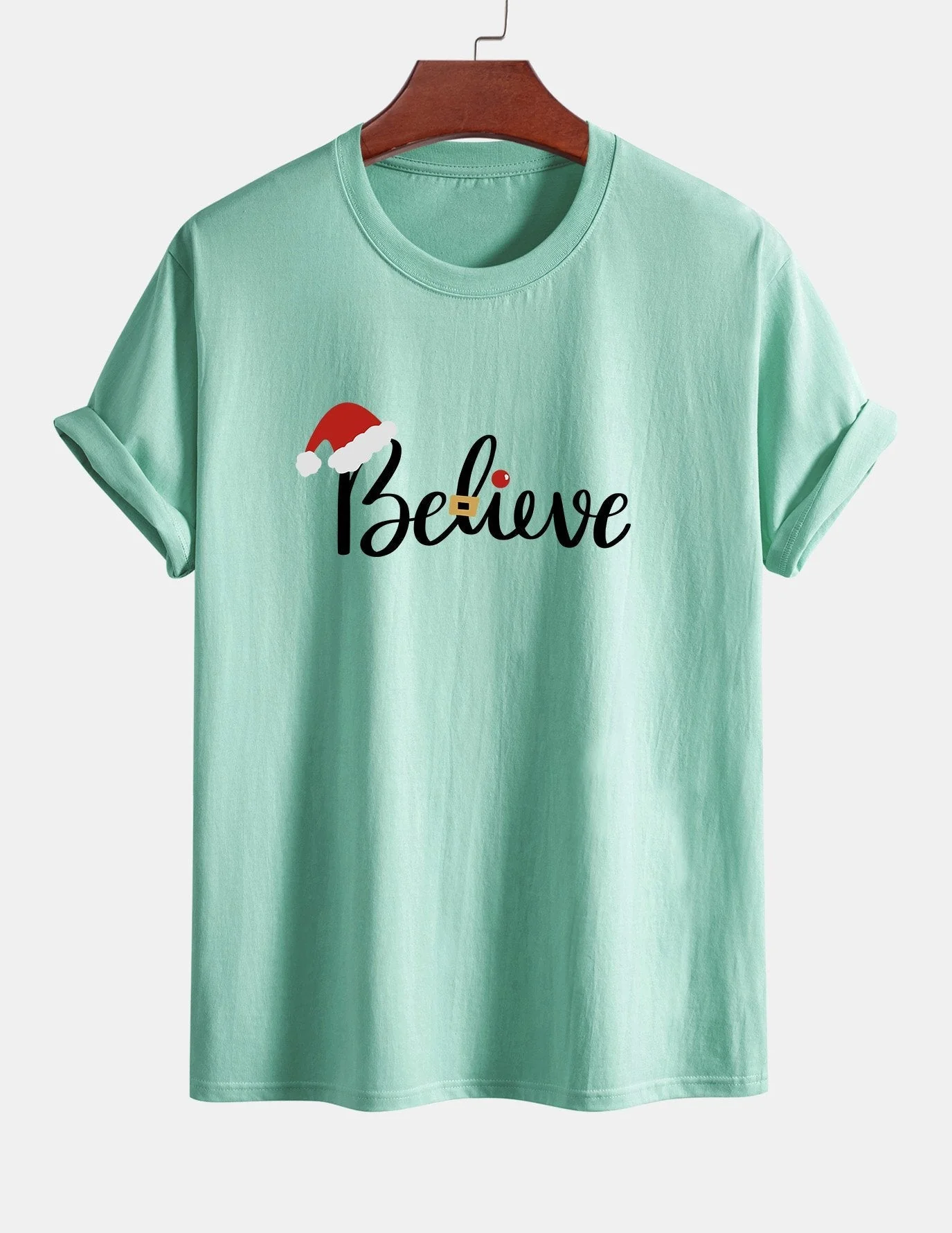 Aitor® | Christmas Believe Print Cotton T-Shirt - Image 14