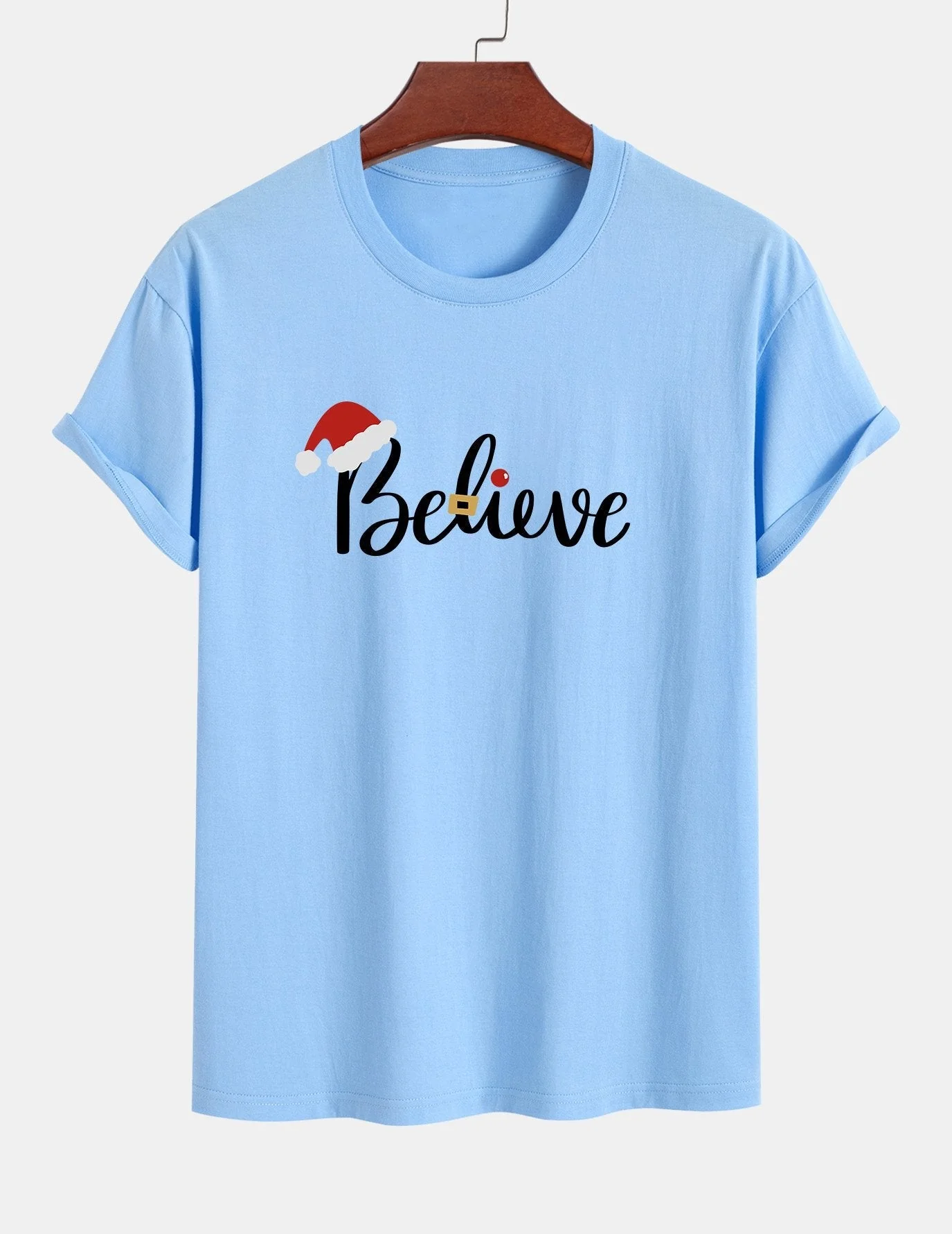 Aitor® | Christmas Believe Print Cotton T-Shirt - Image 15