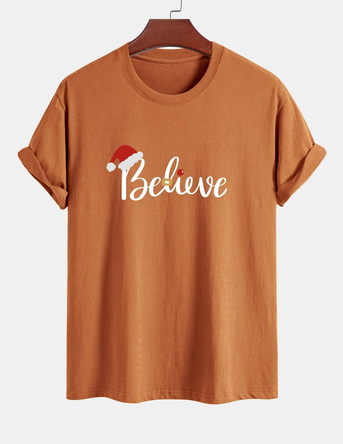 Aitor® | Christmas Believe Print Cotton T-Shirt - Image 4