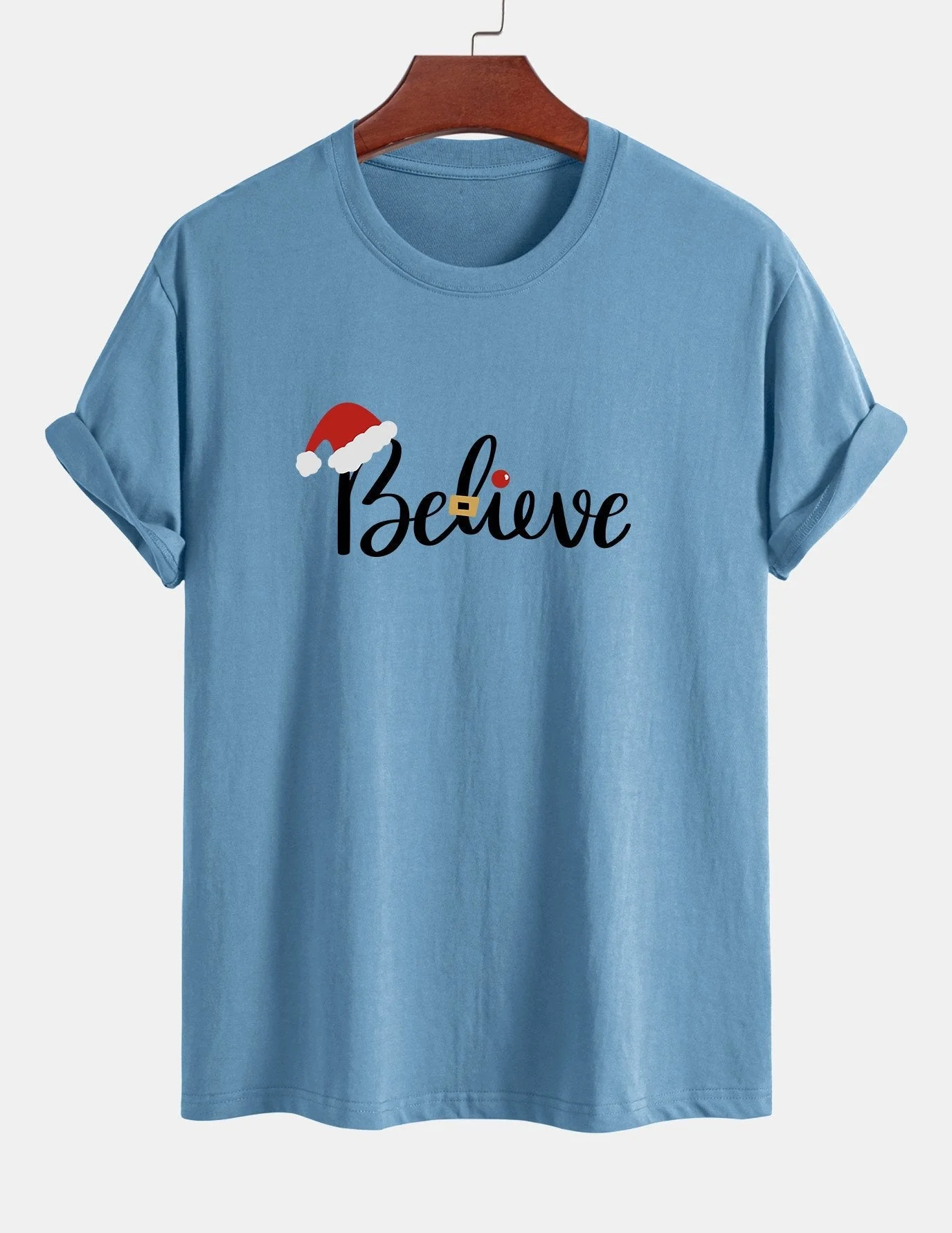 Aitor® | Christmas Believe Print Cotton T-Shirt - Image 9