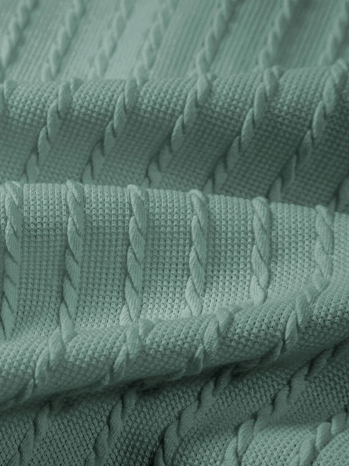 Akira® | Muscle Fit Stand Collar Knitted Ribbed Shirt - Image 7