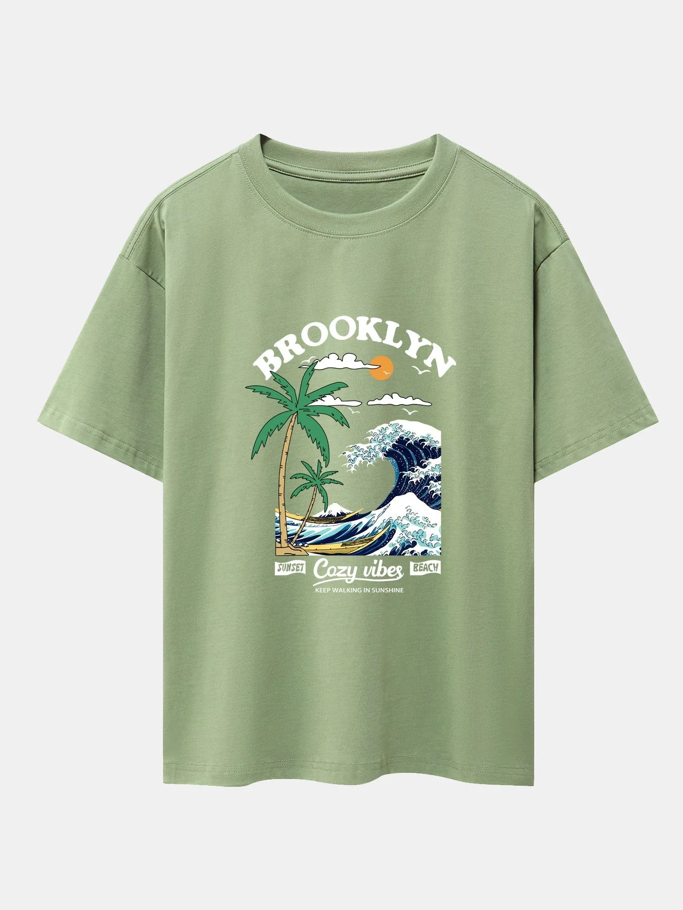 Alair® | Beach Waves Print Drop Shoulder Oversize T-Shirt - Image 10