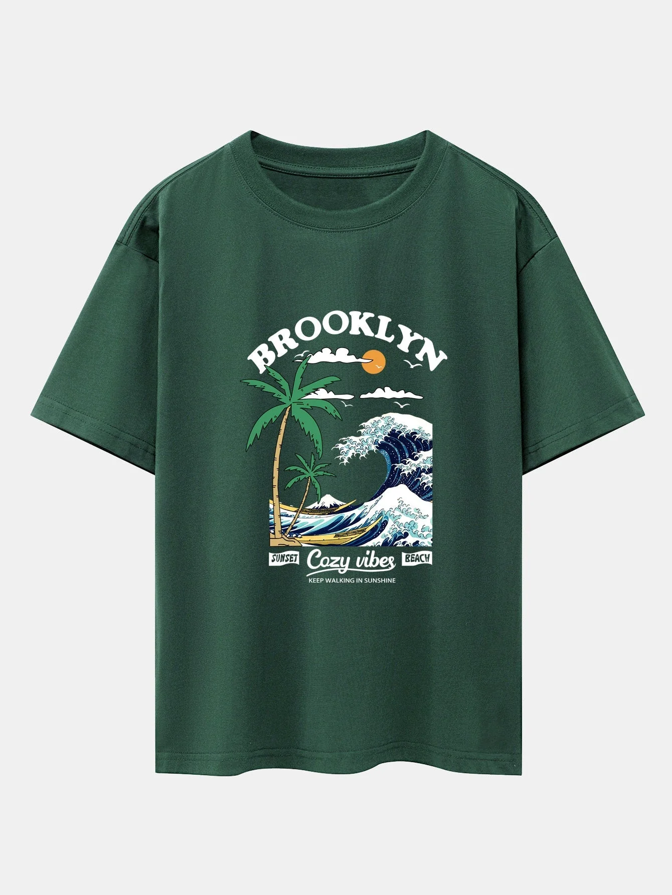 Alair® | Beach Waves Print Drop Shoulder Oversize T-Shirt - Image 11