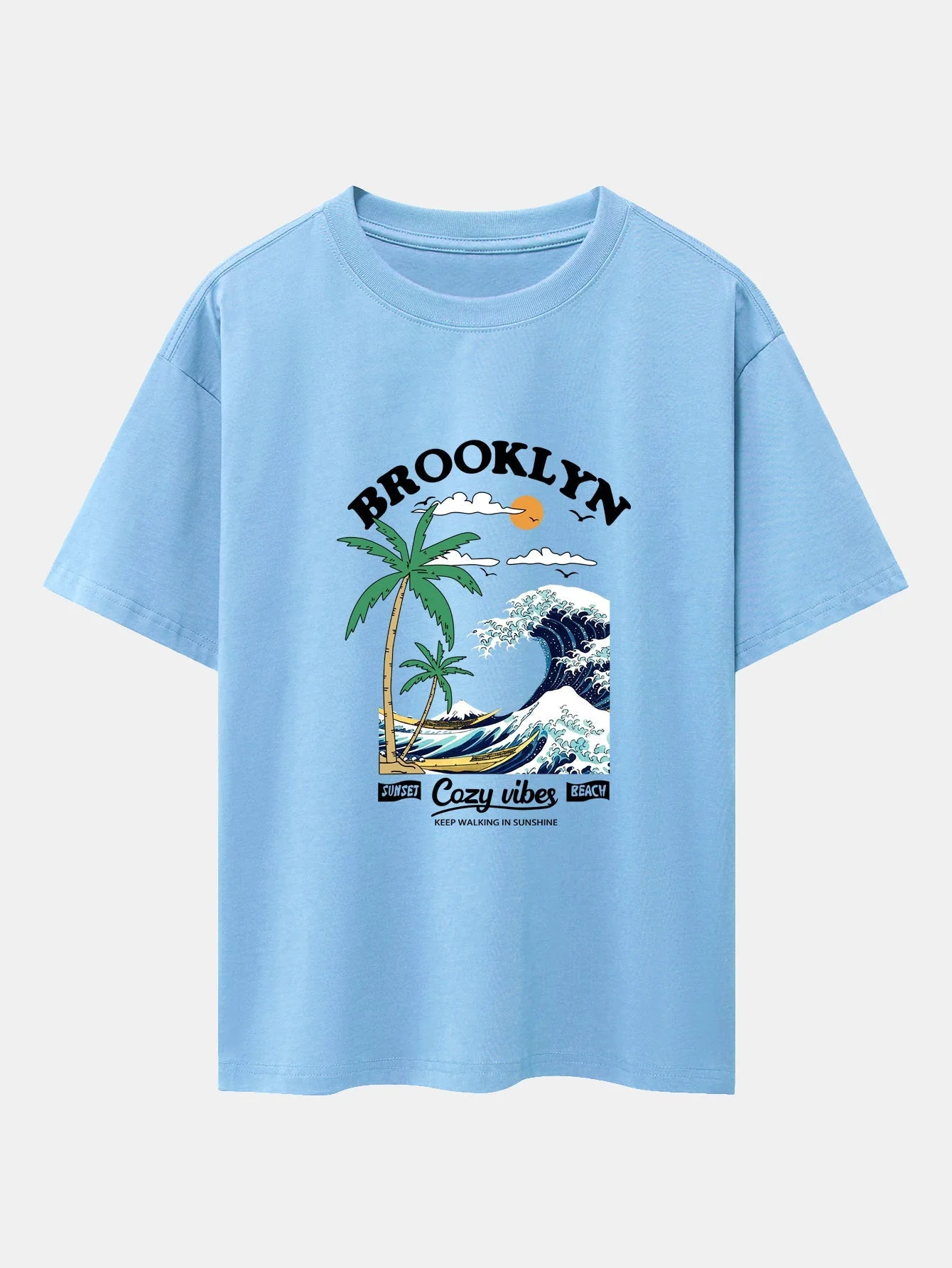 Alair® | Beach Waves Print Drop Shoulder Oversize T-Shirt - Image 14