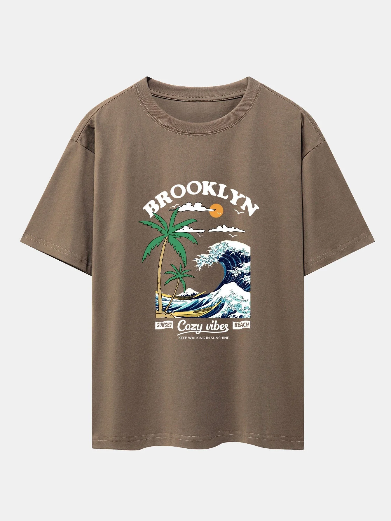 Alair® | Beach Waves Print Drop Shoulder Oversize T-Shirt - Image 8