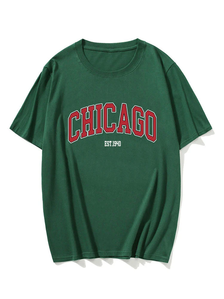 Alan® | Chicago Letter Print T-Shirt - Image 2
