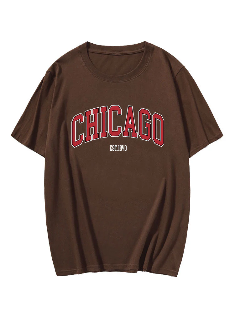 Alan® | Chicago Letter Print T-Shirt - Image 4