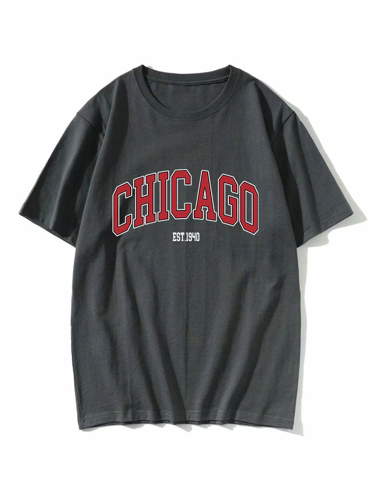 Alan® | Chicago Letter Print T-Shirt - Image 5