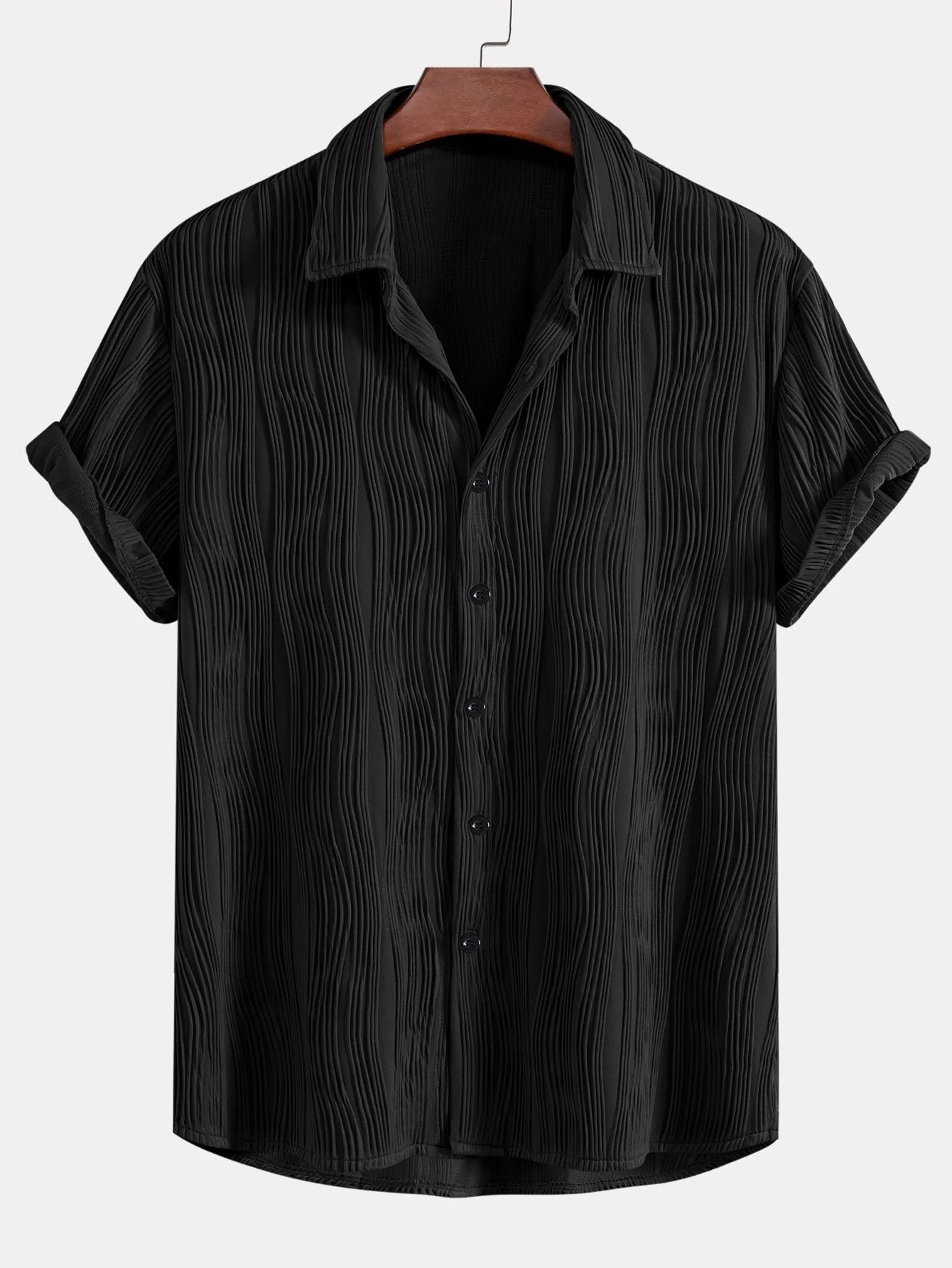 Alasdair® | Wave Textured Button Up Shirt - Image 3