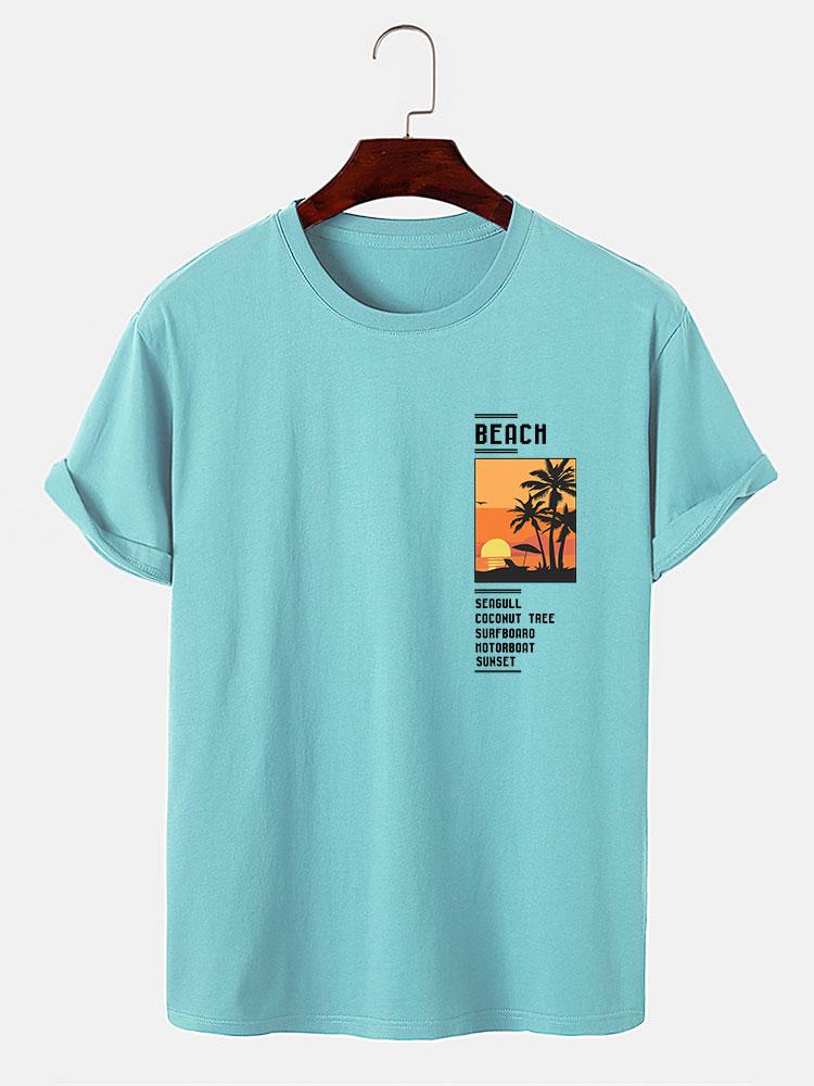 Alban® | Beach Scenery Slogan Print T-Shirt - Image 8