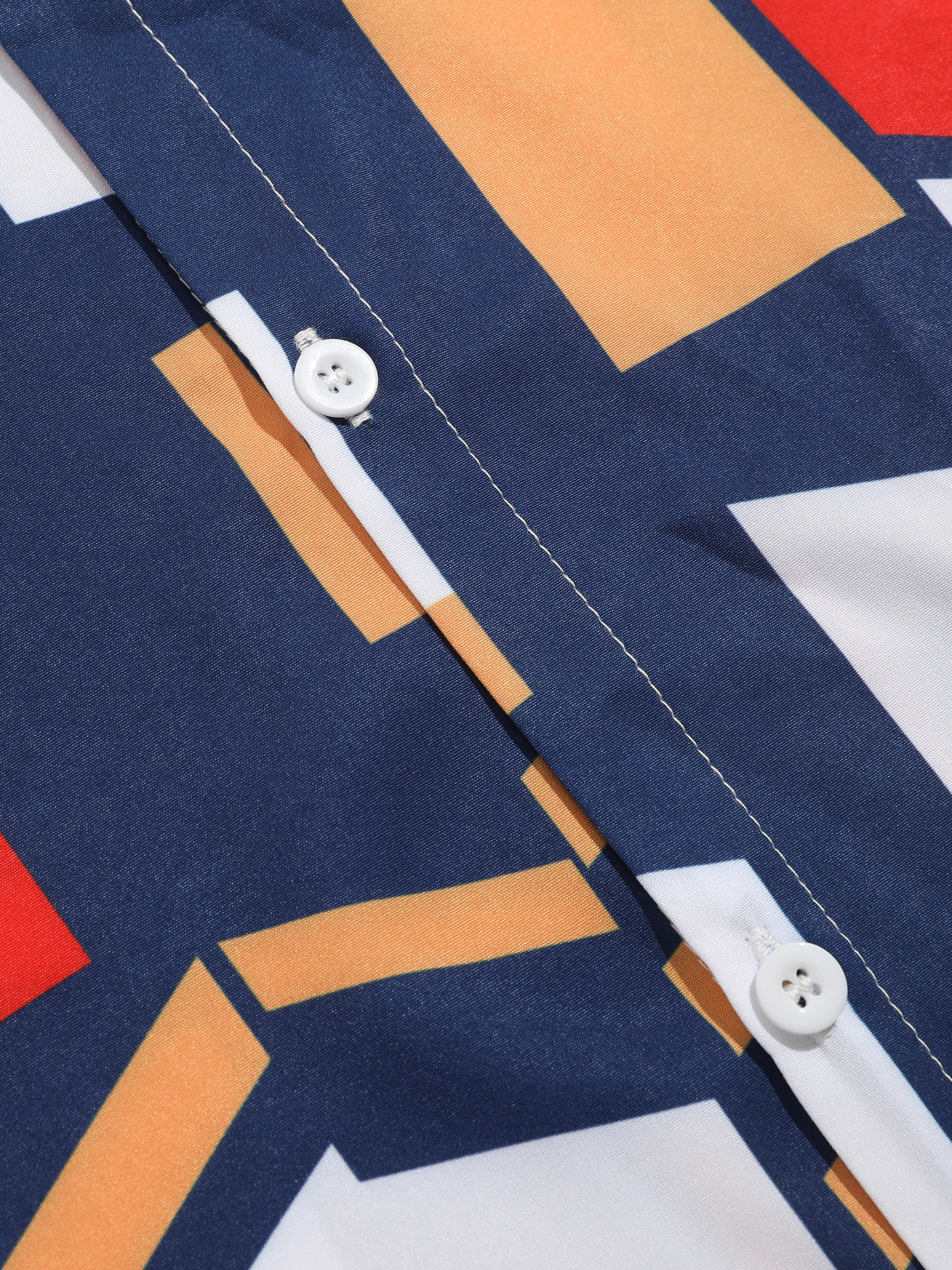 Albano® | Geometry Print Button Up Shirt - Image 4