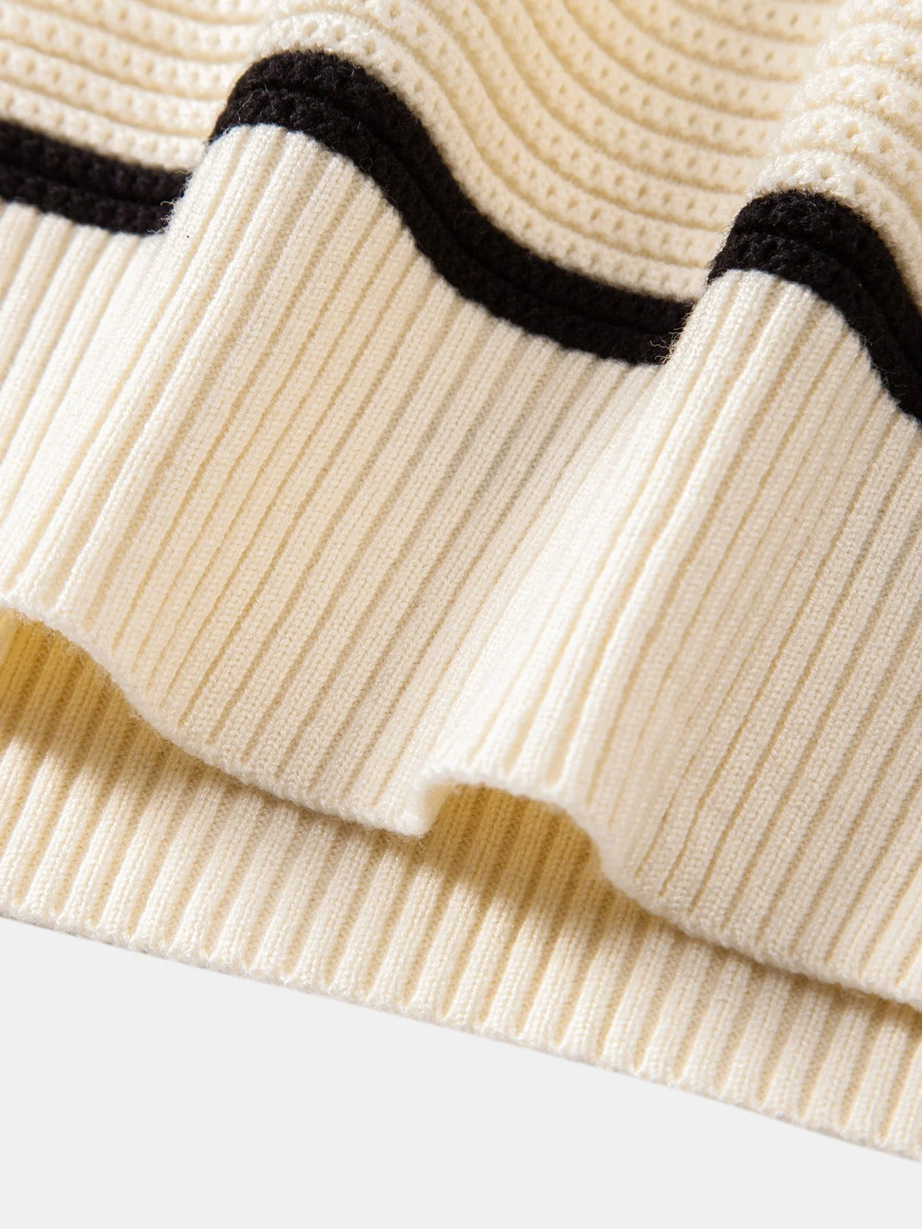 Albano® | Striped Textured Zip Knit Polo Shirt - Image 8