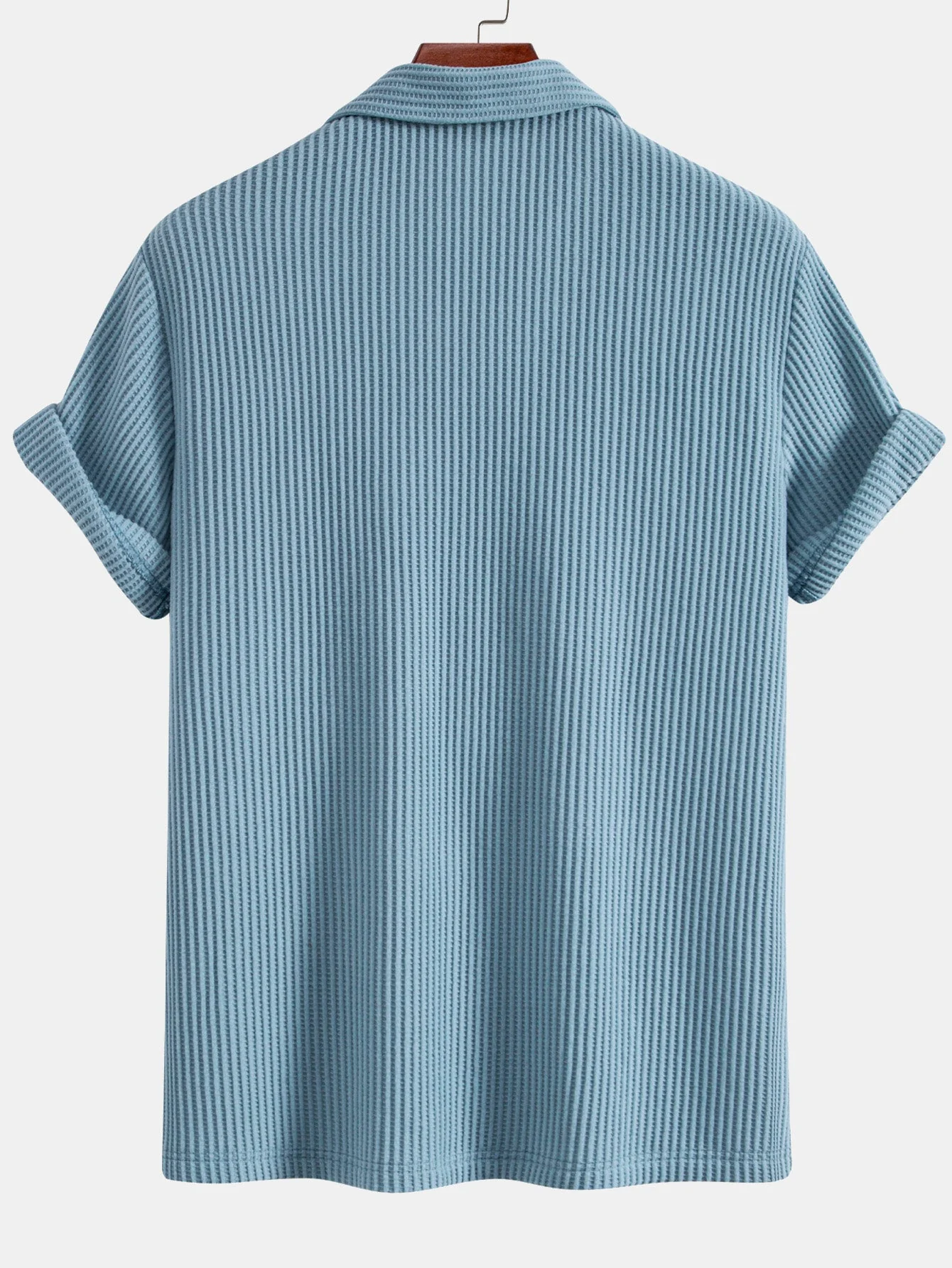 Albert® | Waffle Button Up Shirt & Linen Cotton Blend Drawstring Shorts - Image 7