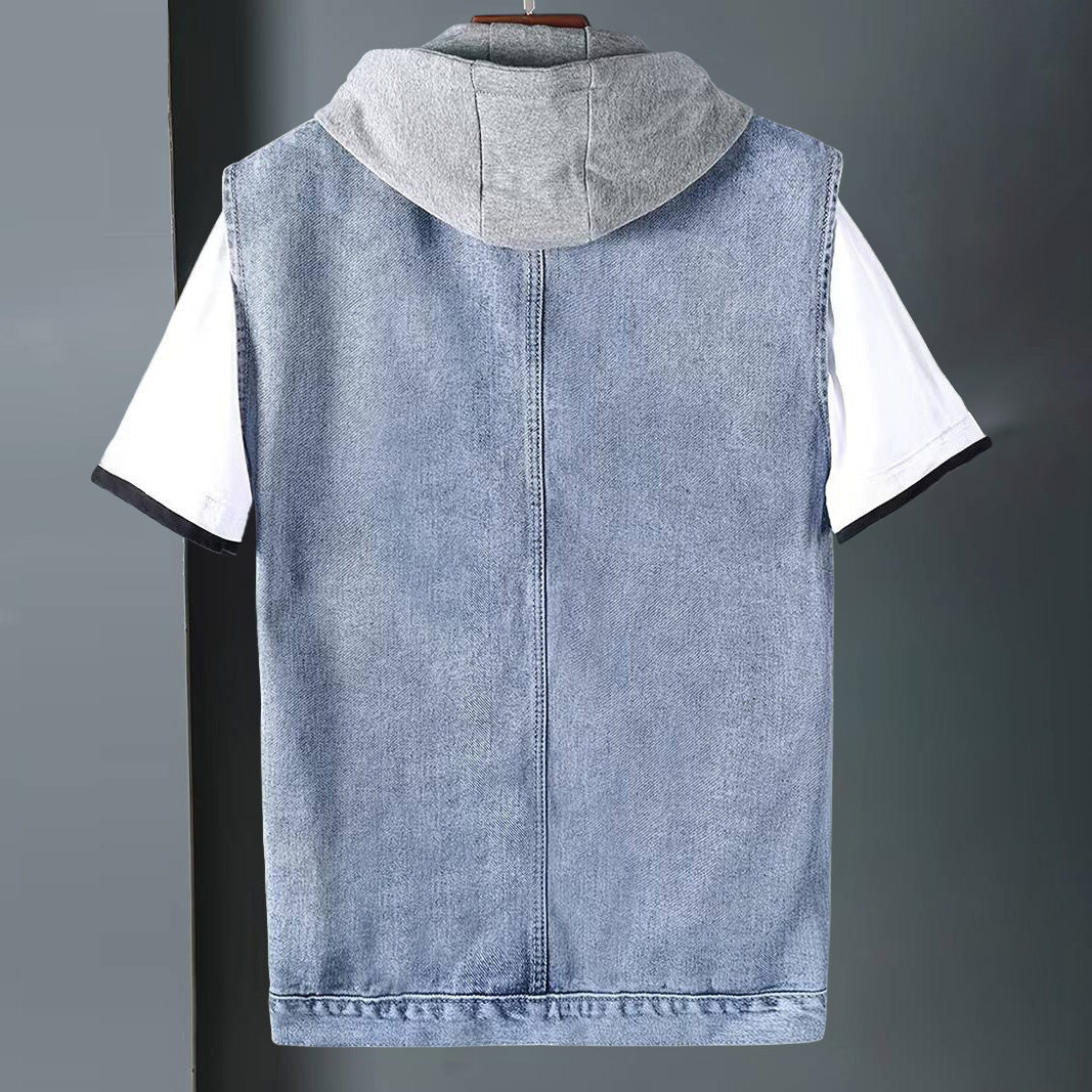 Alberto® | Denim hooded vest - Image 2