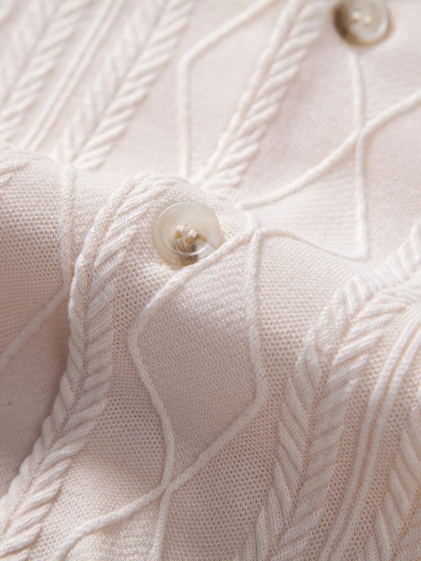 Alberto® | Knitted Geometric Rhombus Jacquard Cuban Shirt - Image 10