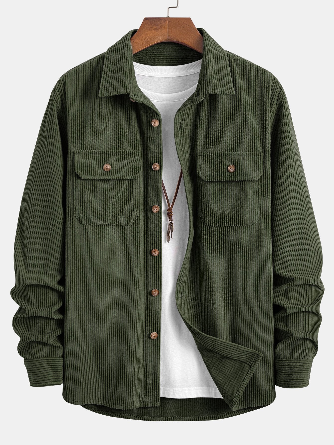 Albie® | Double Pocket Corduroy Shirt - Image 7