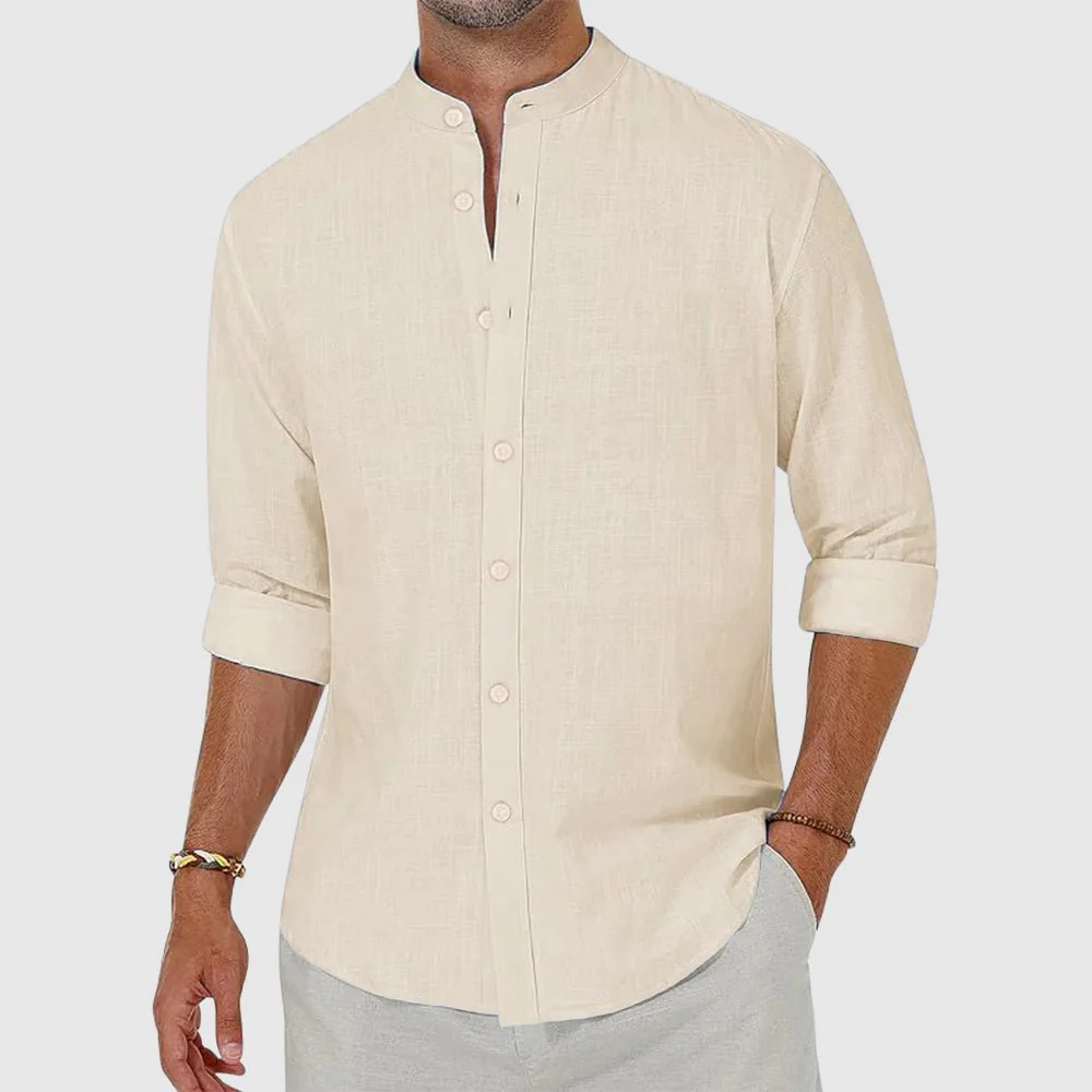 Alboin® | Alexander Heliot Henley Linen Shirt - Image 2