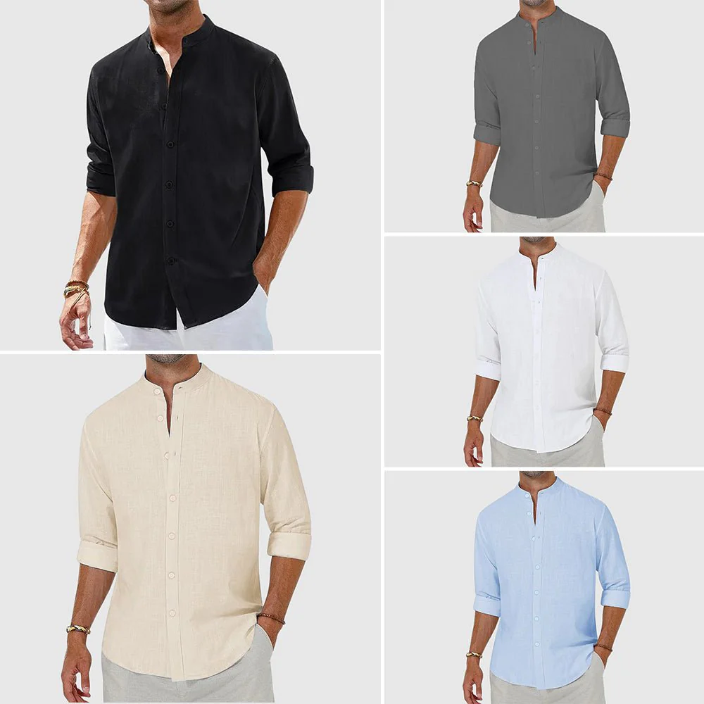 Alboin® | Alexander Heliot Henley Linen Shirt - Image 6