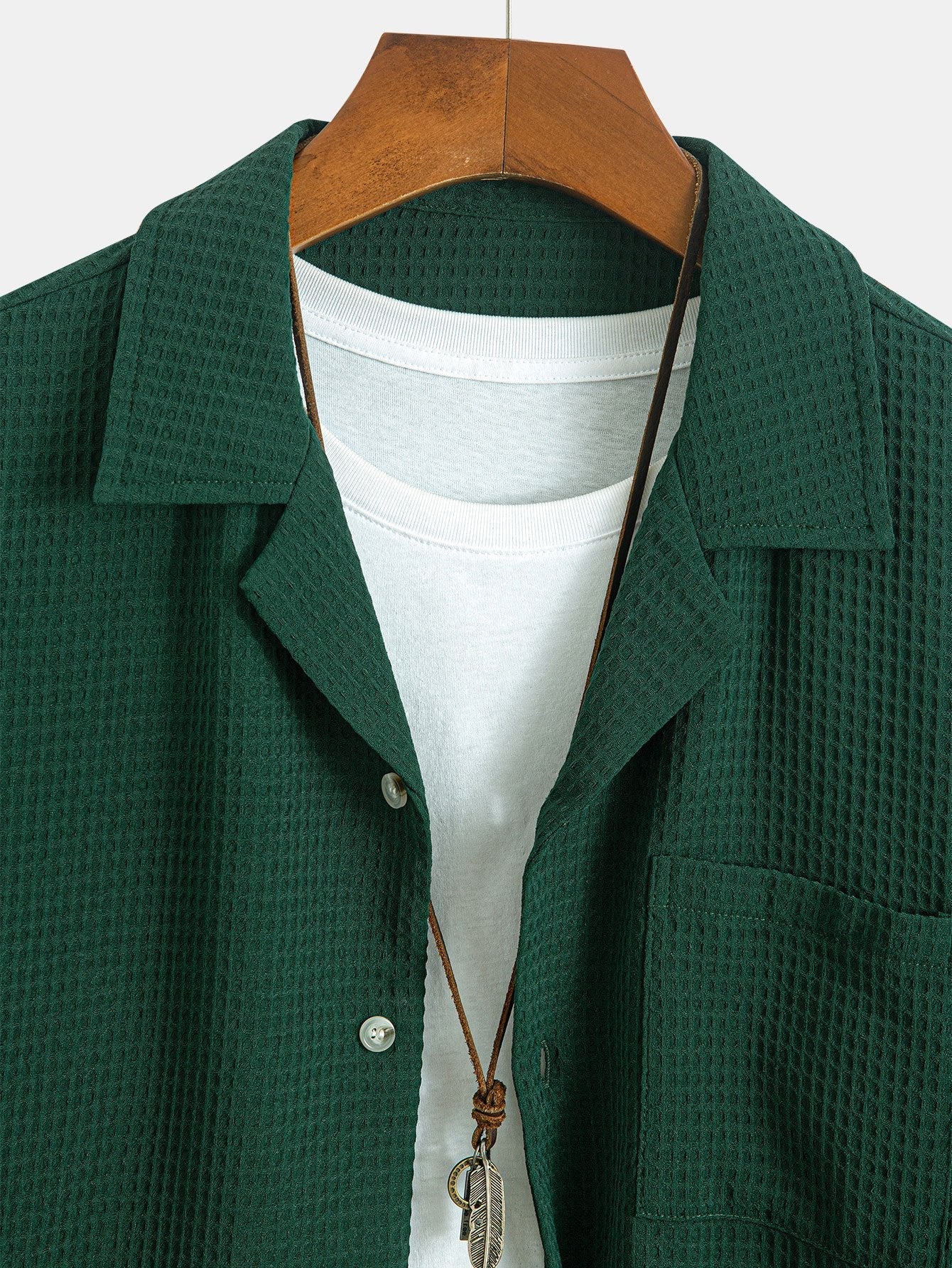 Alcidas® | Long Sleeve Waffle Cuban Collar Shirt - Image 8