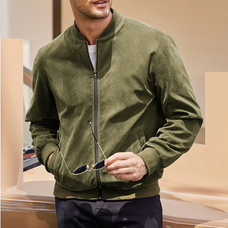 Alcides® | Suede Bomber Jacket - Image 4