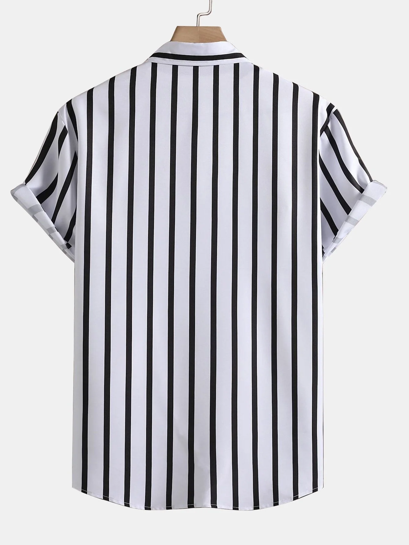 Aldebrand® | Stripe Print Button Up Shirt - Image 2