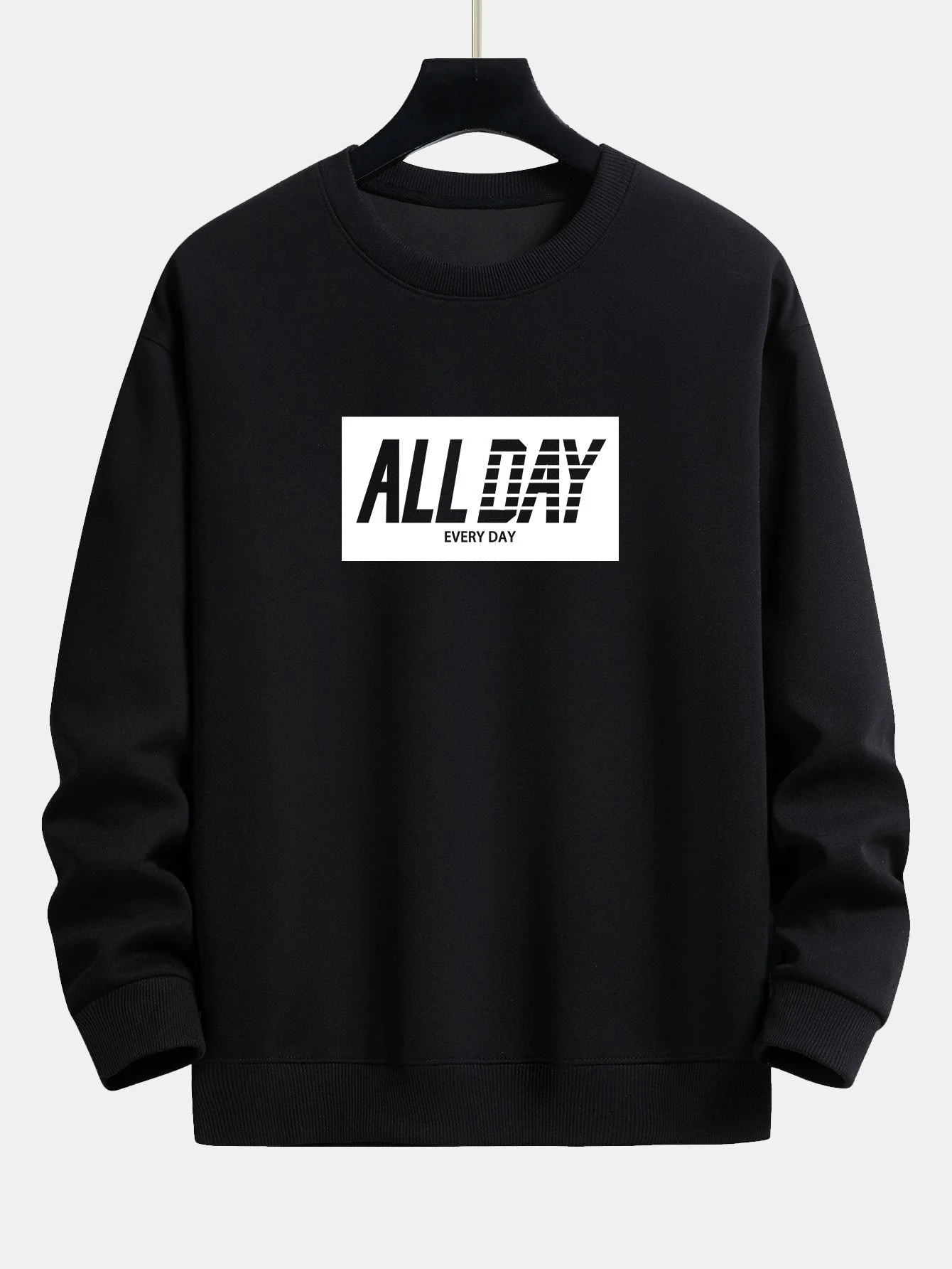 Aldhelm® | All Day Slogan Print Relax Fit Sweatshirt - Image 2