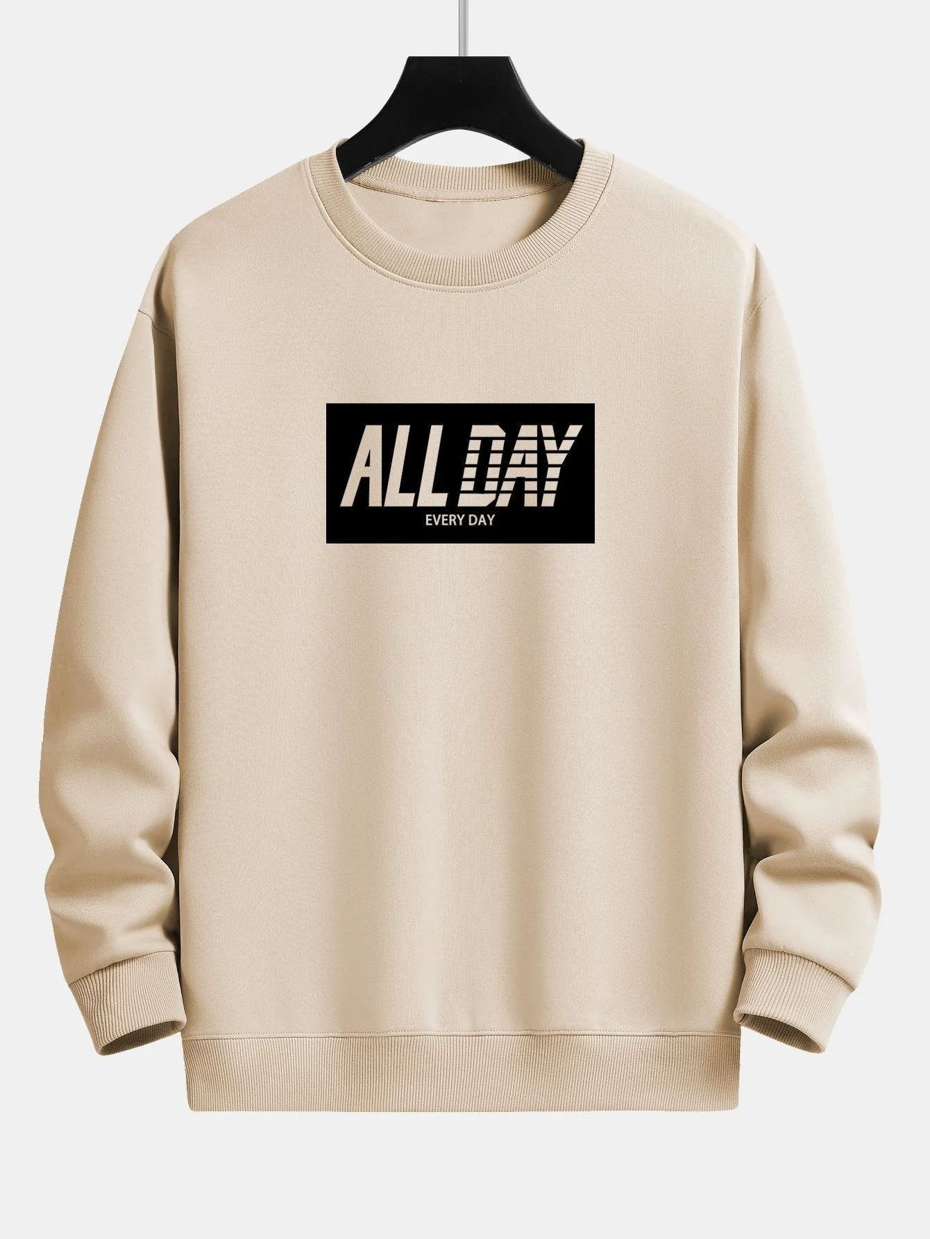 Aldhelm® | All Day Slogan Print Relax Fit Sweatshirt - Image 4
