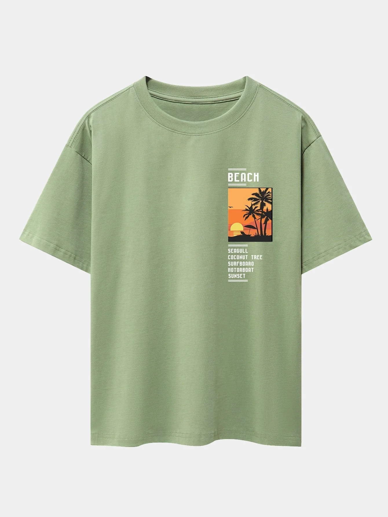Aldo® | Beach Scenery Slogan Print Drop Shoulder Oversize T-Shirt - Image 10