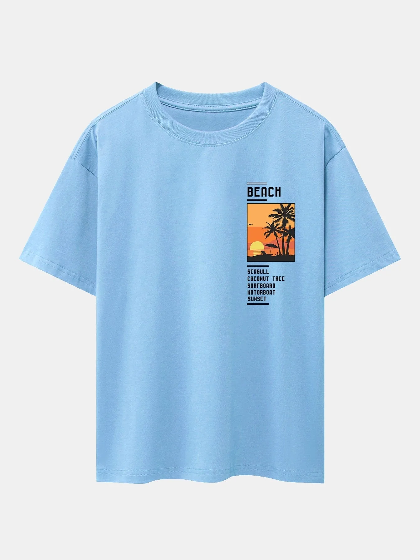 Aldo® | Beach Scenery Slogan Print Drop Shoulder Oversize T-Shirt - Image 6