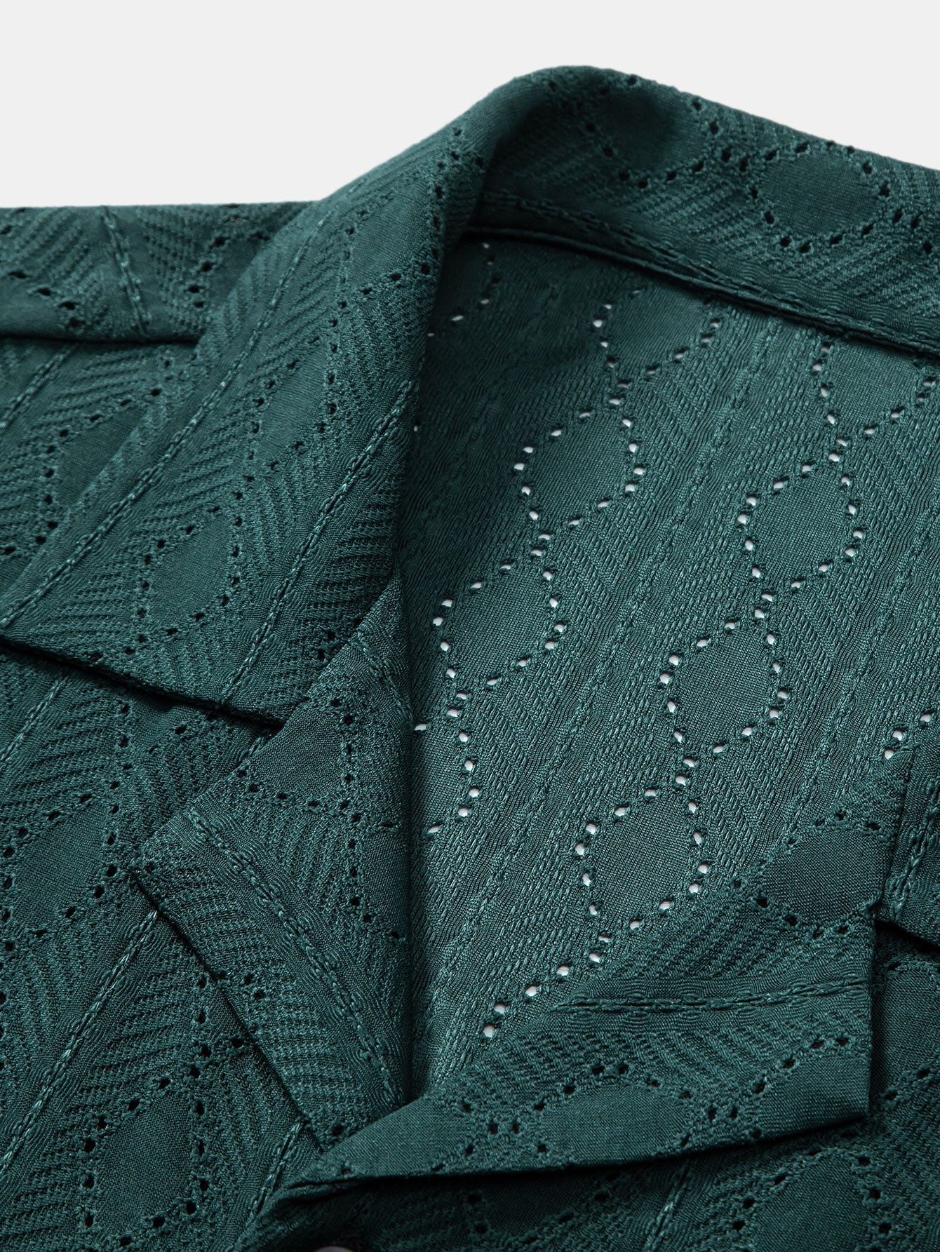 Aldous® | Muscle Fit Diamond Texture Cuban Shirt - Image 7