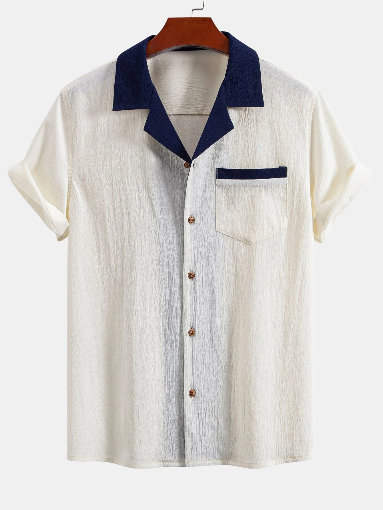 Aldric® | Textured Contrast Cuban Shirt
