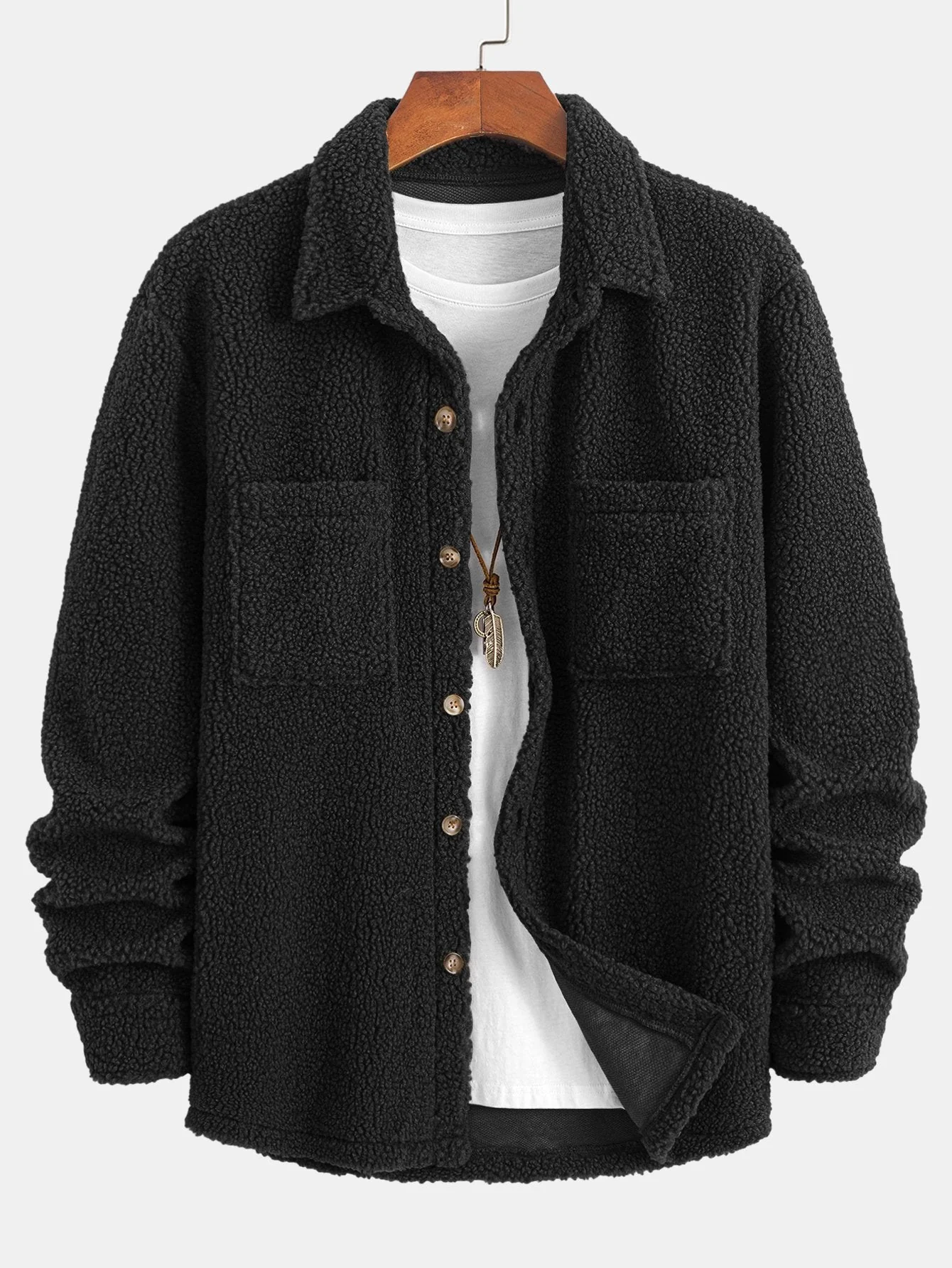 Aldrich® | Teddy Fleece Button Up Shirt - Image 5