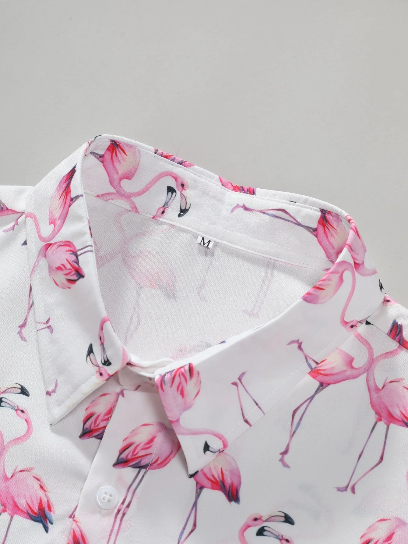 Aled® | Flamingo Print Button Up Shirt - Image 3