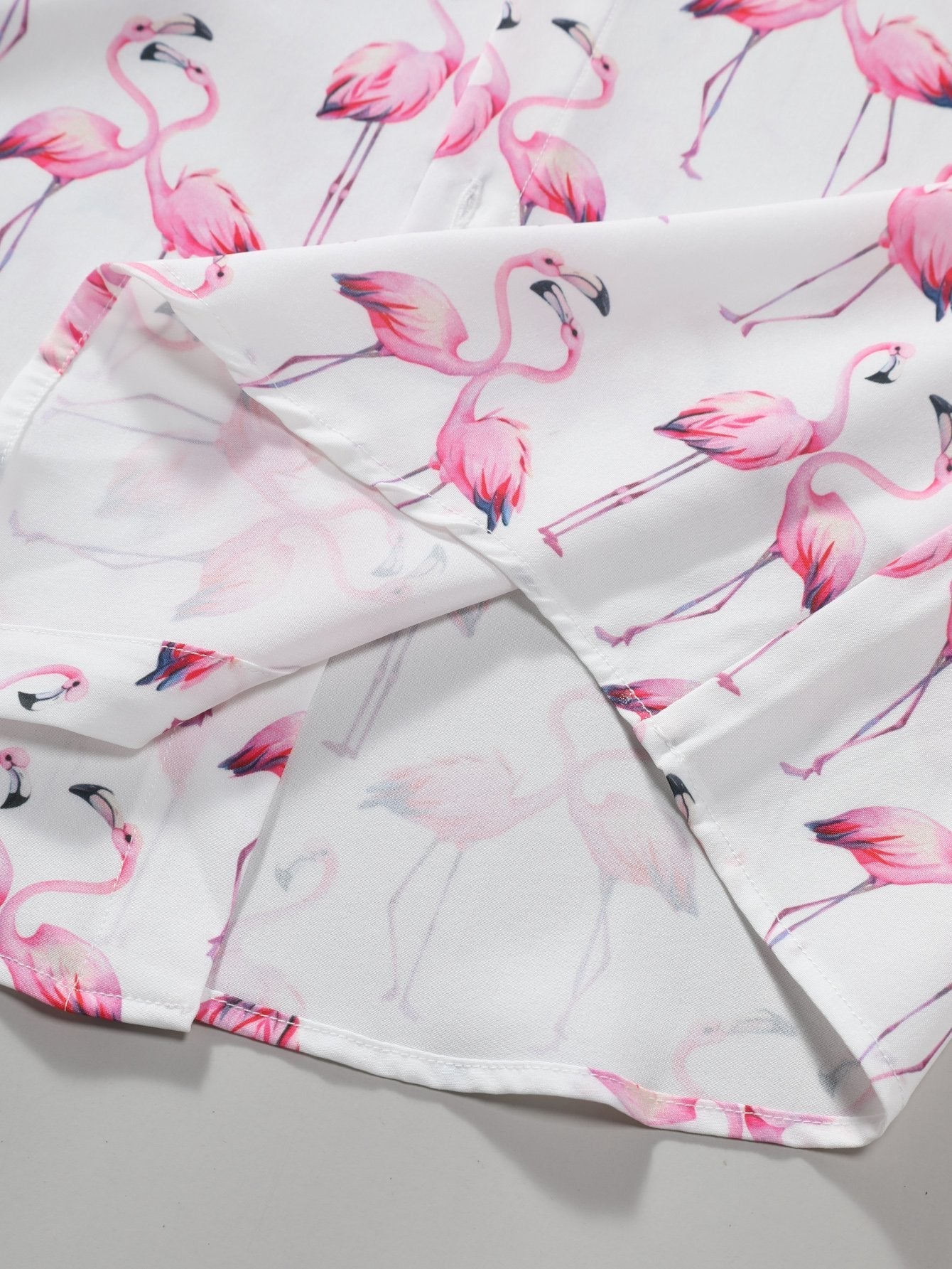 Aled® | Flamingo Print Button Up Shirt - Image 6