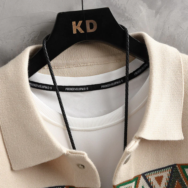 Alejandro® | Mosaic Collar Knit Jacket - Image 3