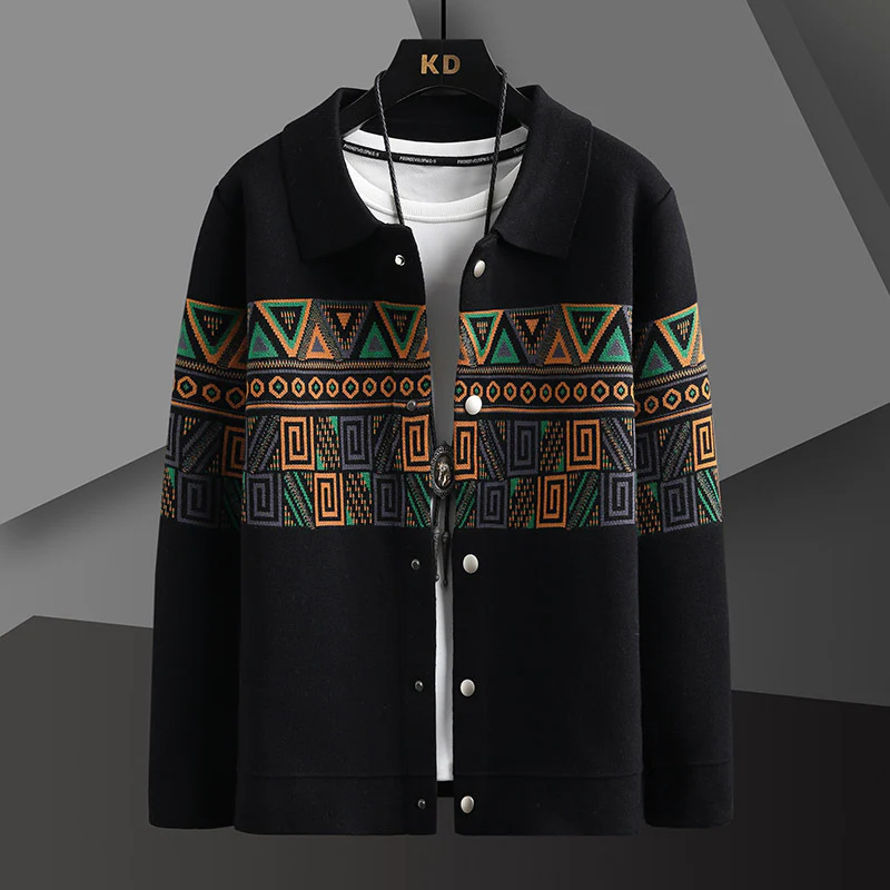 Alejandro® | Mosaic Collar Knit Jacket - Image 4