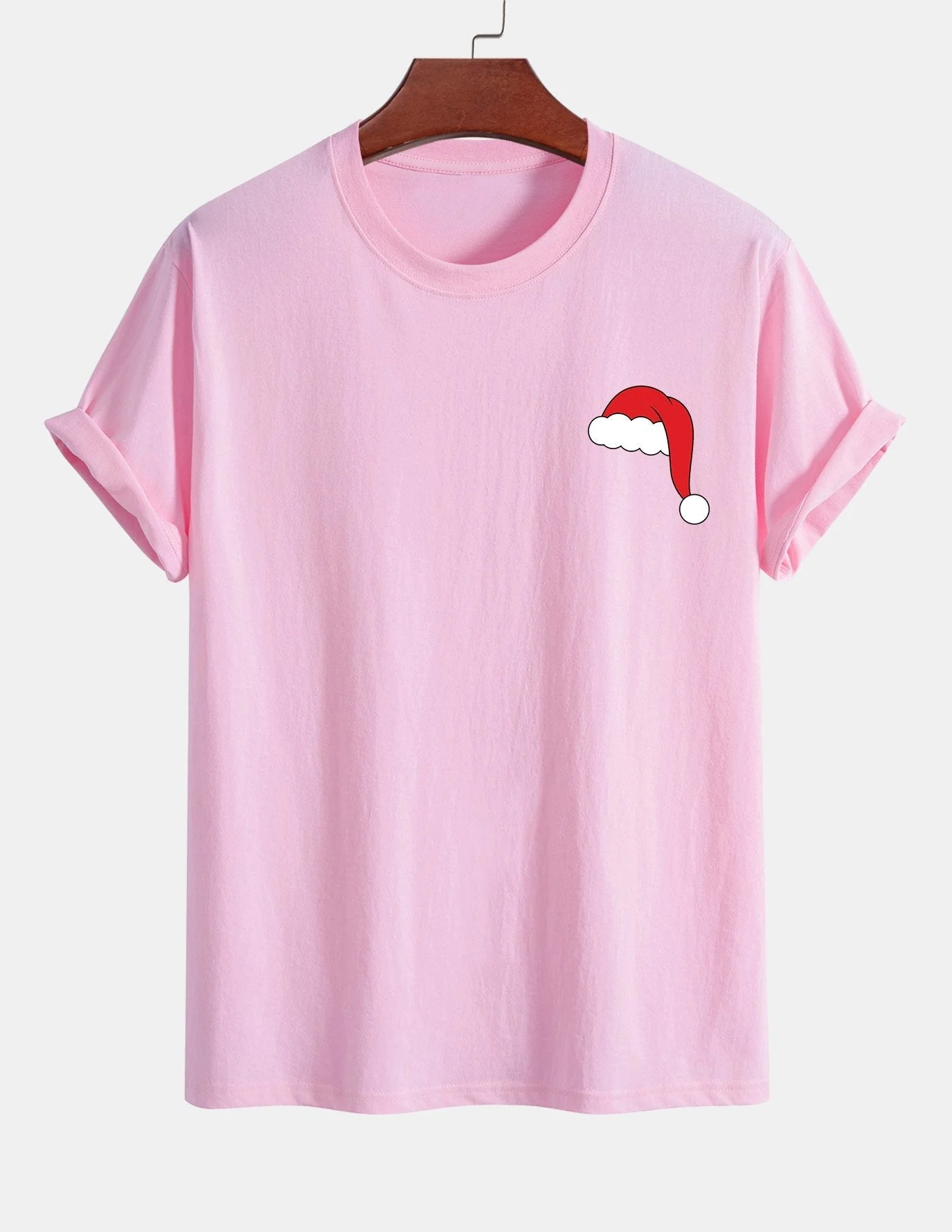 Alejandro® | Santa Hat Print Cotton T-Shirt - Image 12