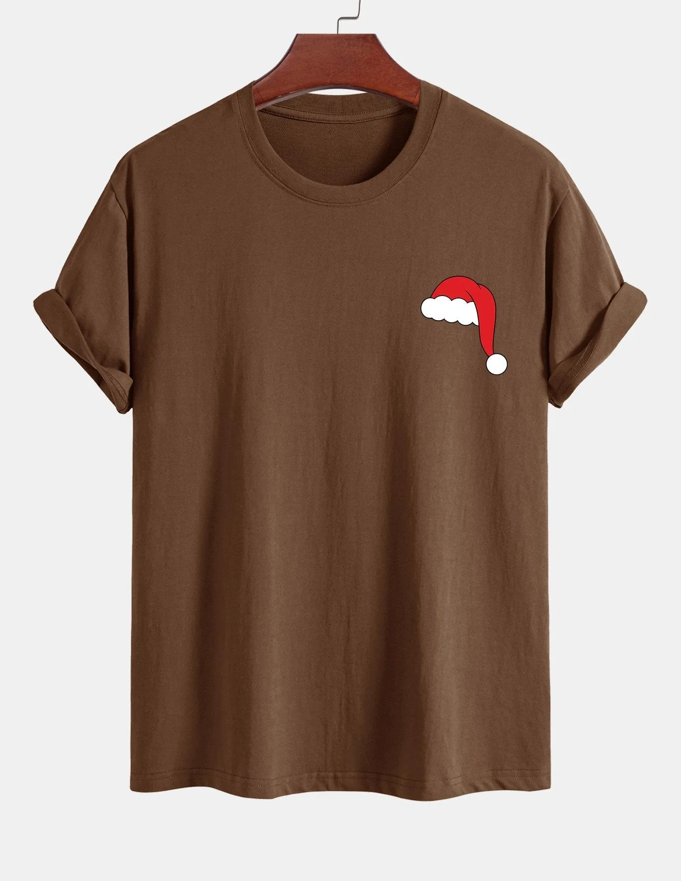 Alejandro® | Santa Hat Print Cotton T-Shirt - Image 2