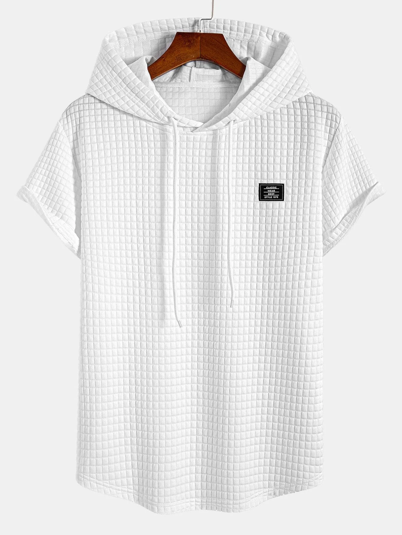 Alejandro® | Waffle Hooded Arc Hem T-Shirt - Image 3
