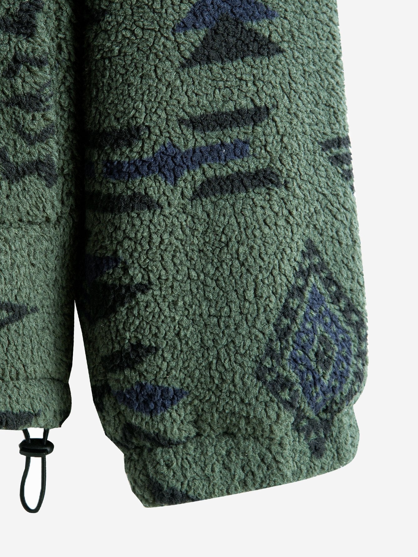 Alejandro | Aztec Print Patchwork Teddy Fleece Coat - Image 8